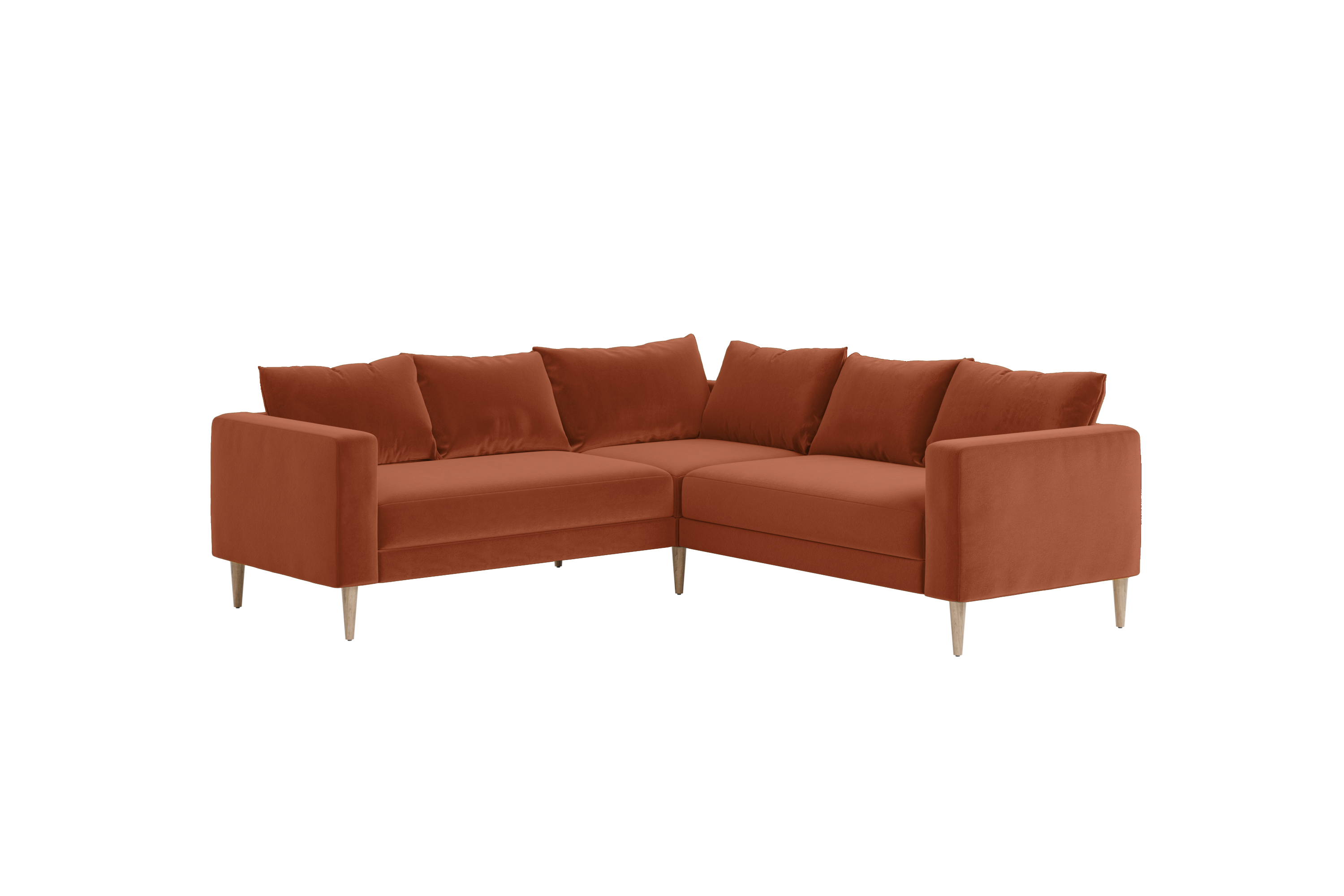 The Essential Corner Sectional | 5 Seat | Recycled Velvet