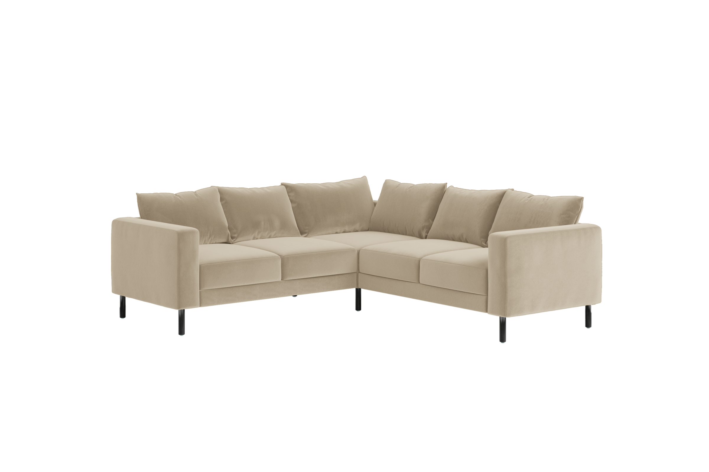 The Essential Corner Sectional | 5 Seat | Recycled Velvet