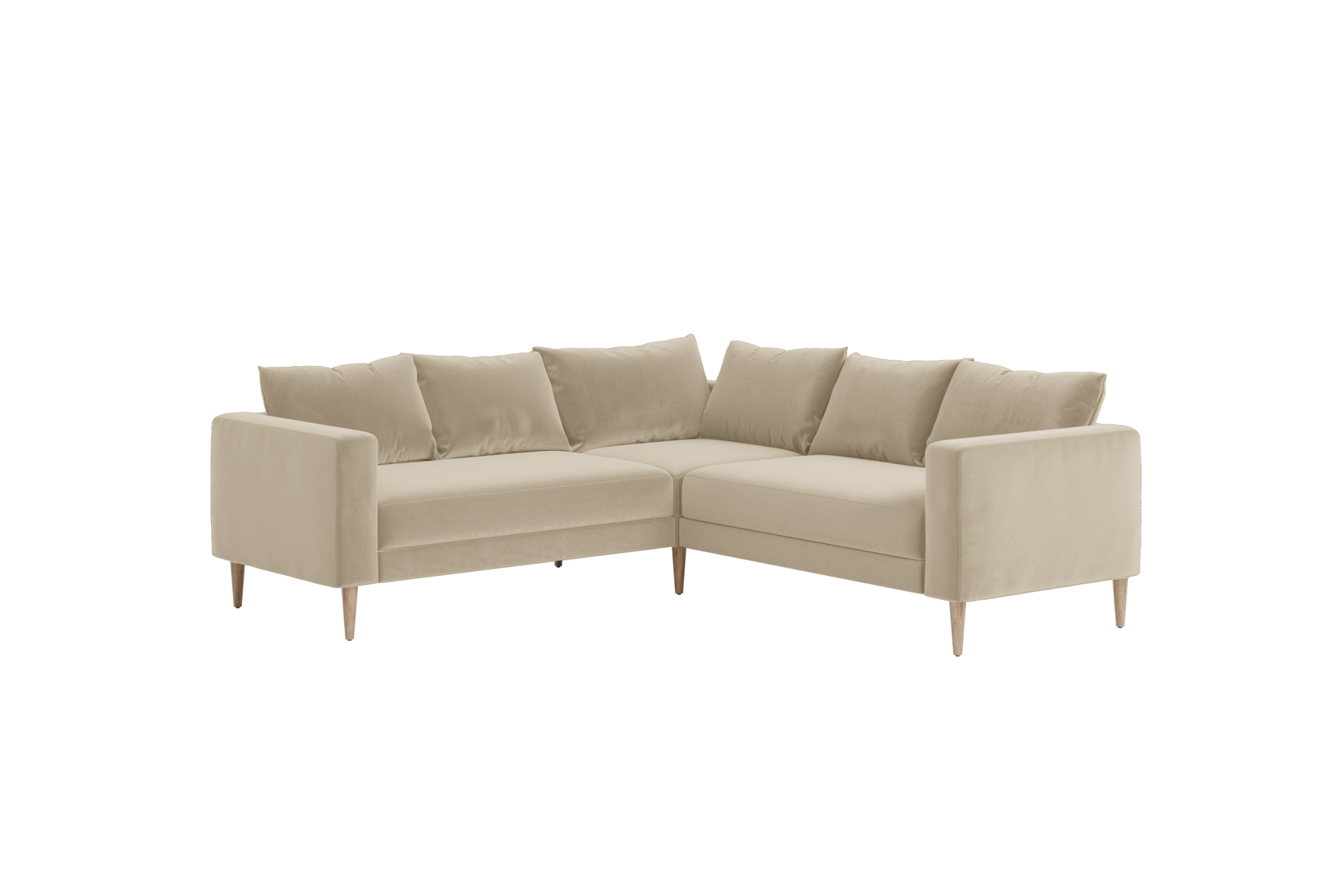 The Essential Corner Sectional | 5 Seat | Recycled Velvet