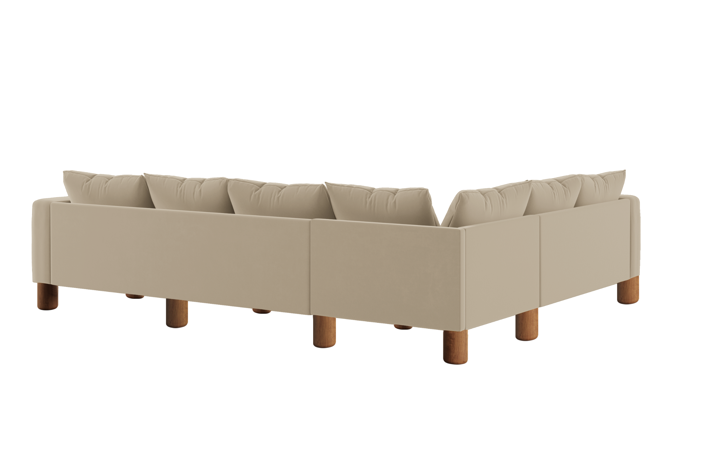The Essential Corner Sectional | 6 Seat | Recycled Velvet