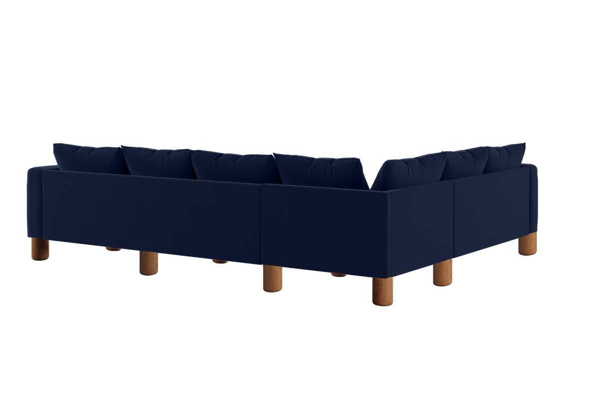 The Essential Corner Sectional | 6 Seat | Recycled Velvet
