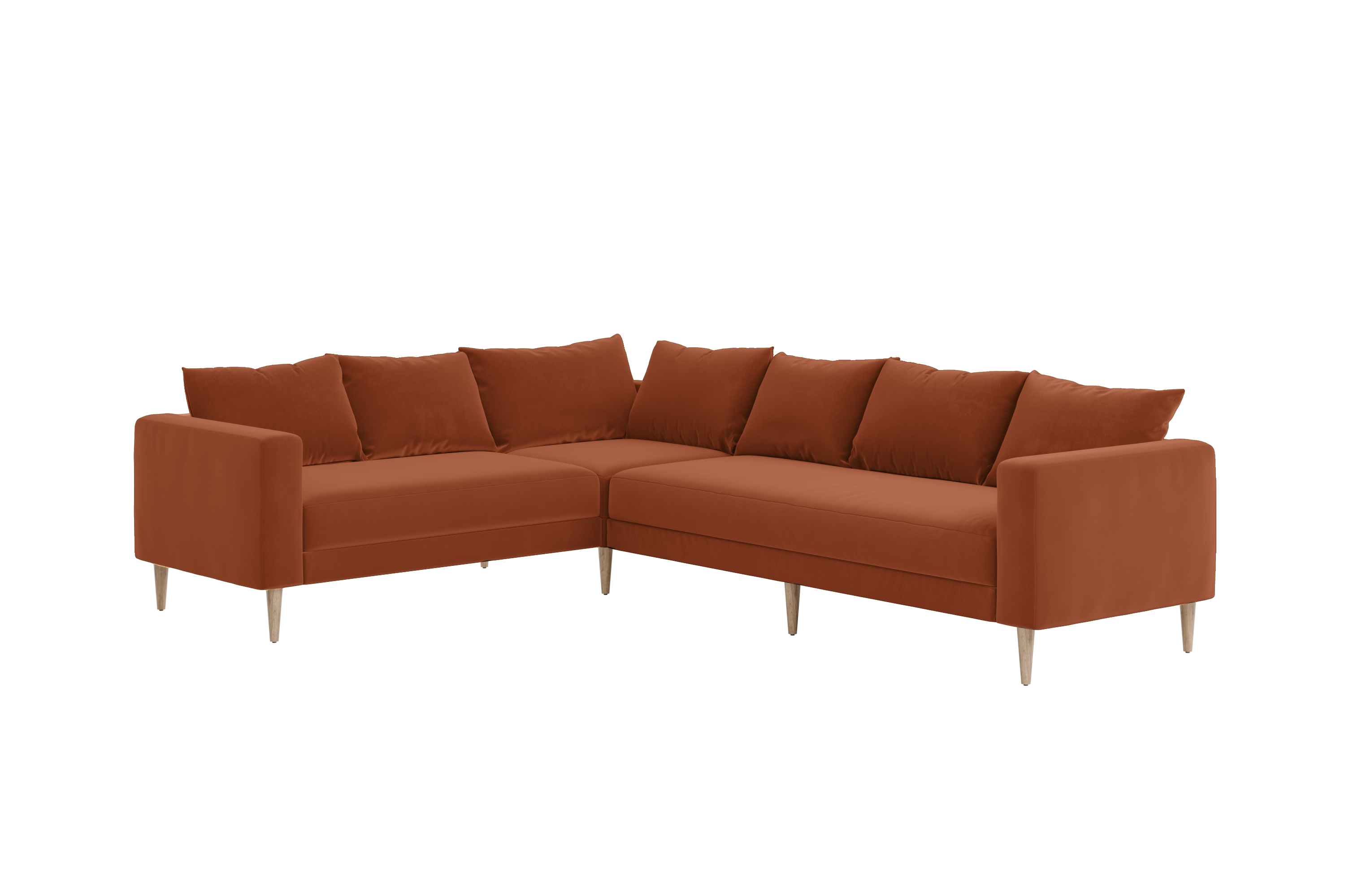 The Essential Corner Sectional | 6 Seat | Recycled Velvet