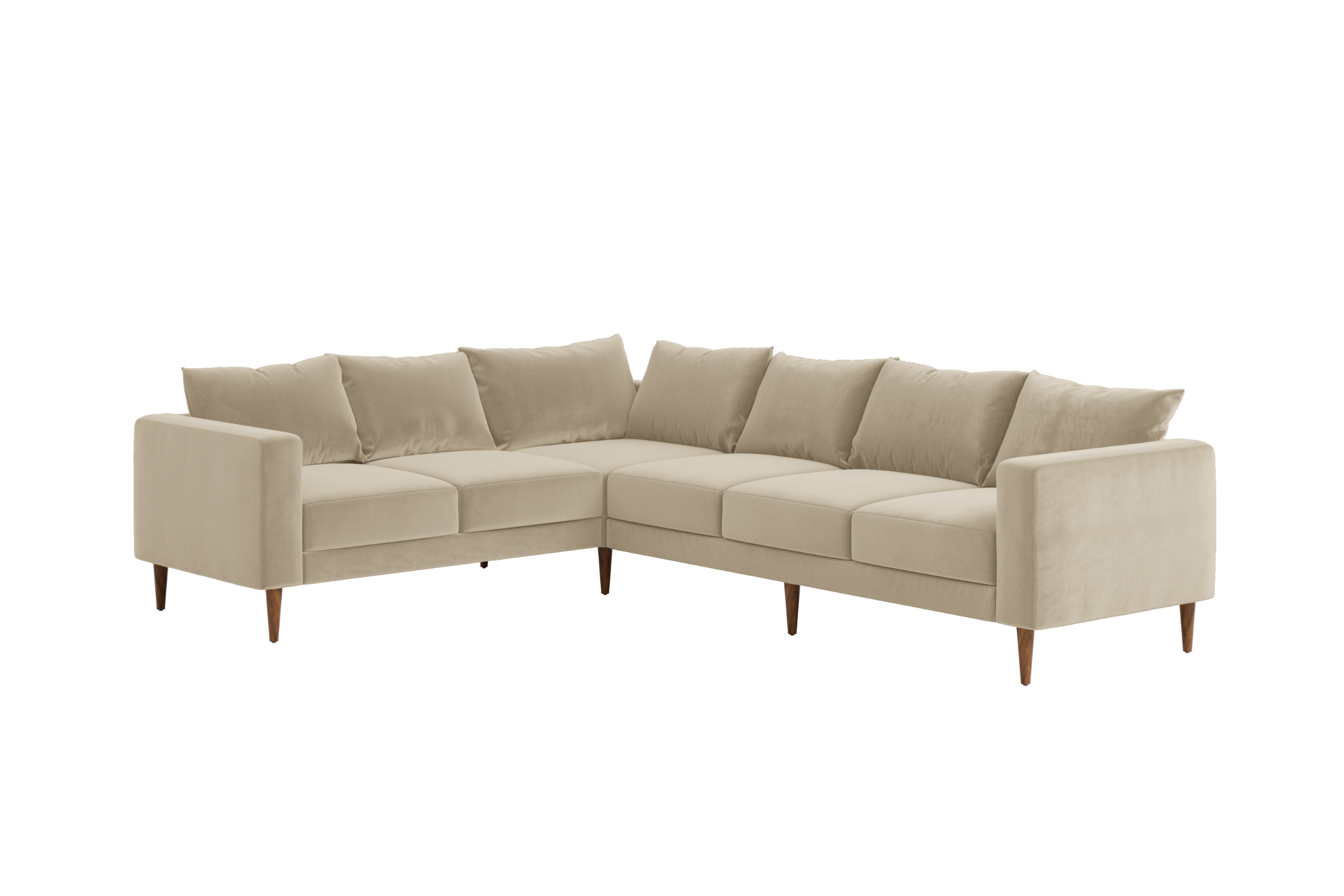 The Essential Corner Sectional | 6 Seat | Recycled Velvet