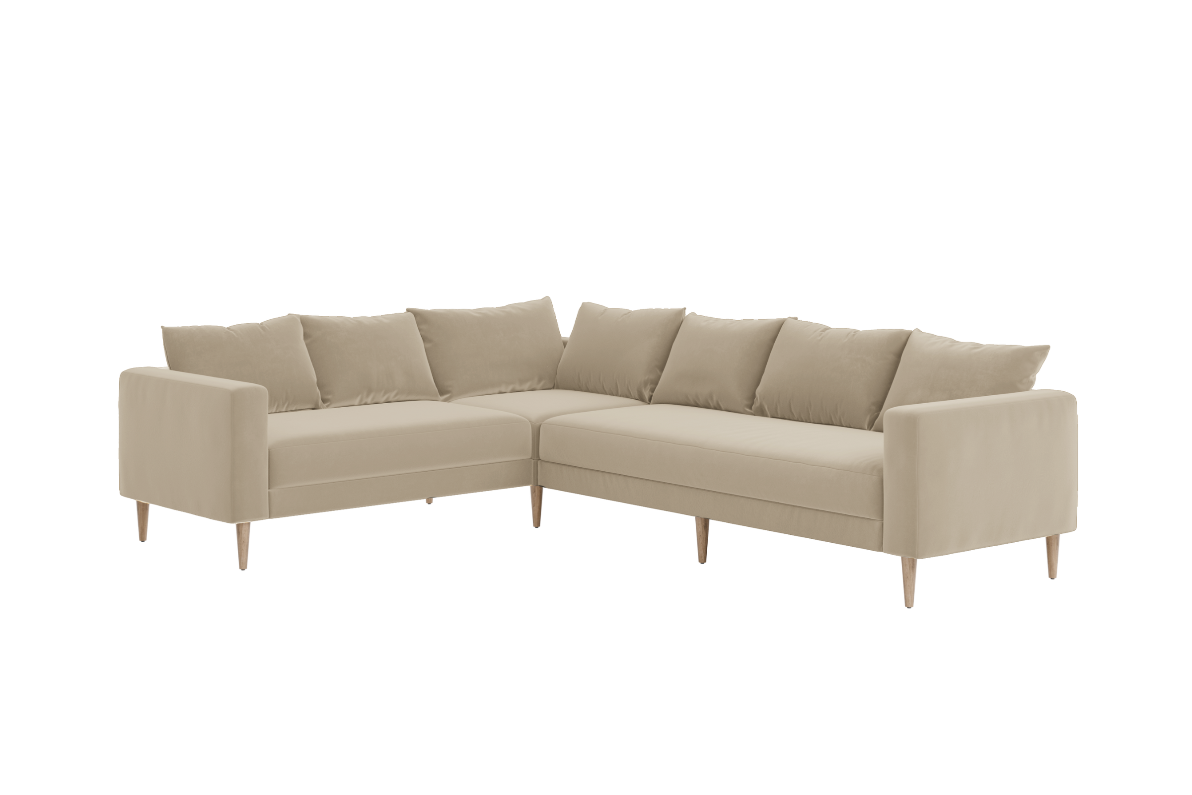 The Essential Corner Sectional | 6 Seat | Recycled Velvet