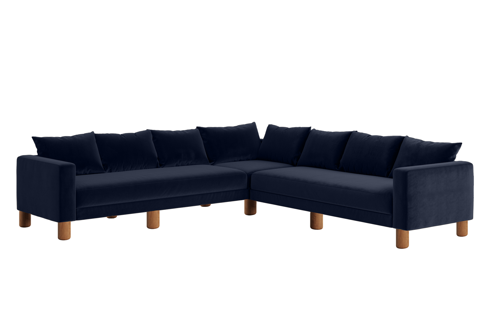 The Essential Corner Sectional | 7 Seat | Recycled Velvet
