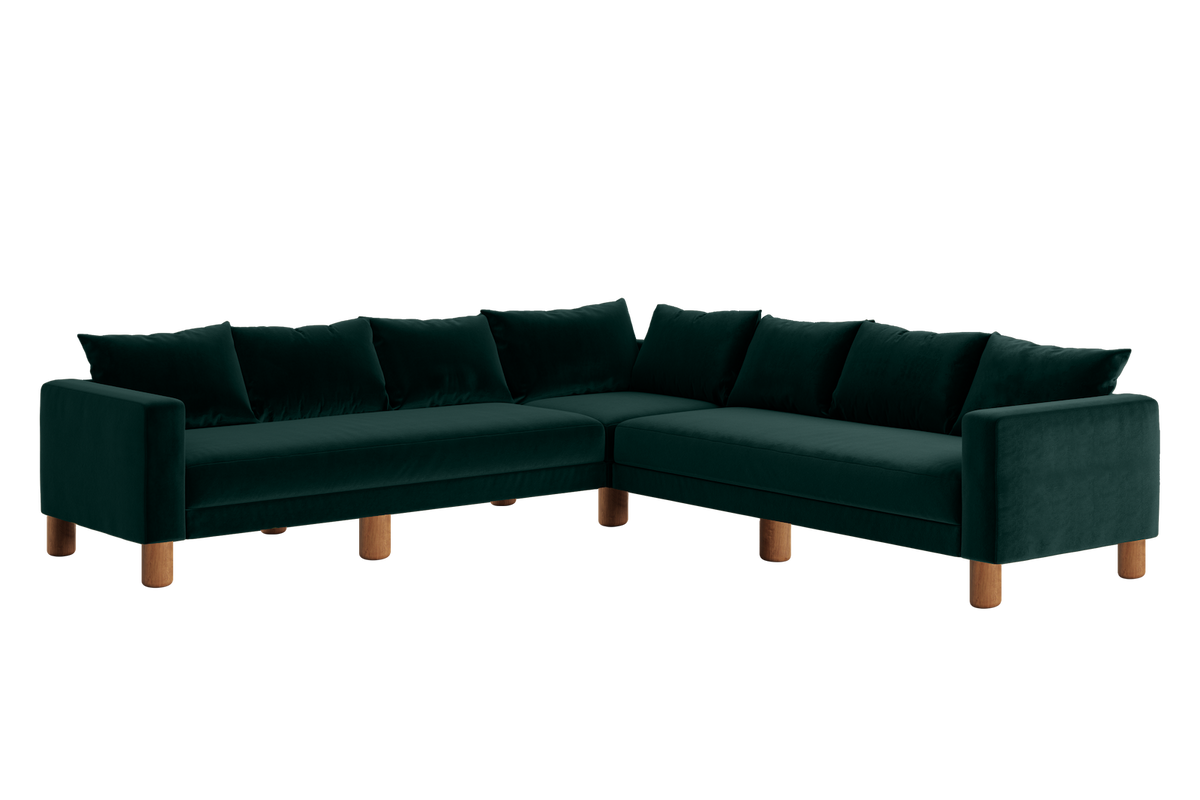 The Essential Corner Sectional | 7 Seat | Recycled Velvet