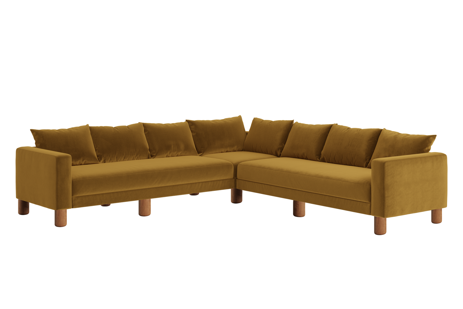 The Essential Corner Sectional | 7 Seat | Recycled Velvet