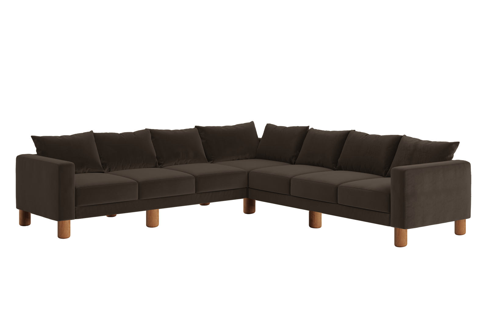 The Essential Corner Sectional | 7 Seat | Recycled Velvet
