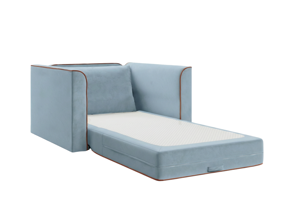 The Eclipse Sleeper Chair in Recycled Velvet