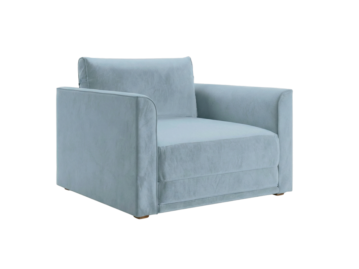 The Eclipse Sleeper Chair in Recycled Velvet