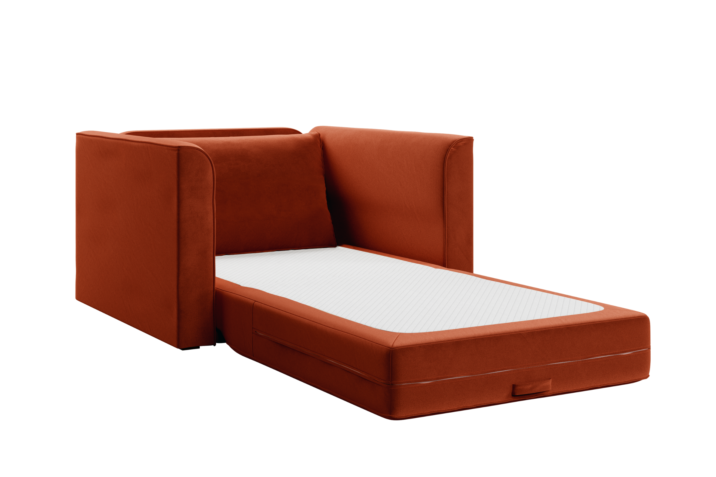 The Eclipse Sleeper Chair in Recycled Velvet