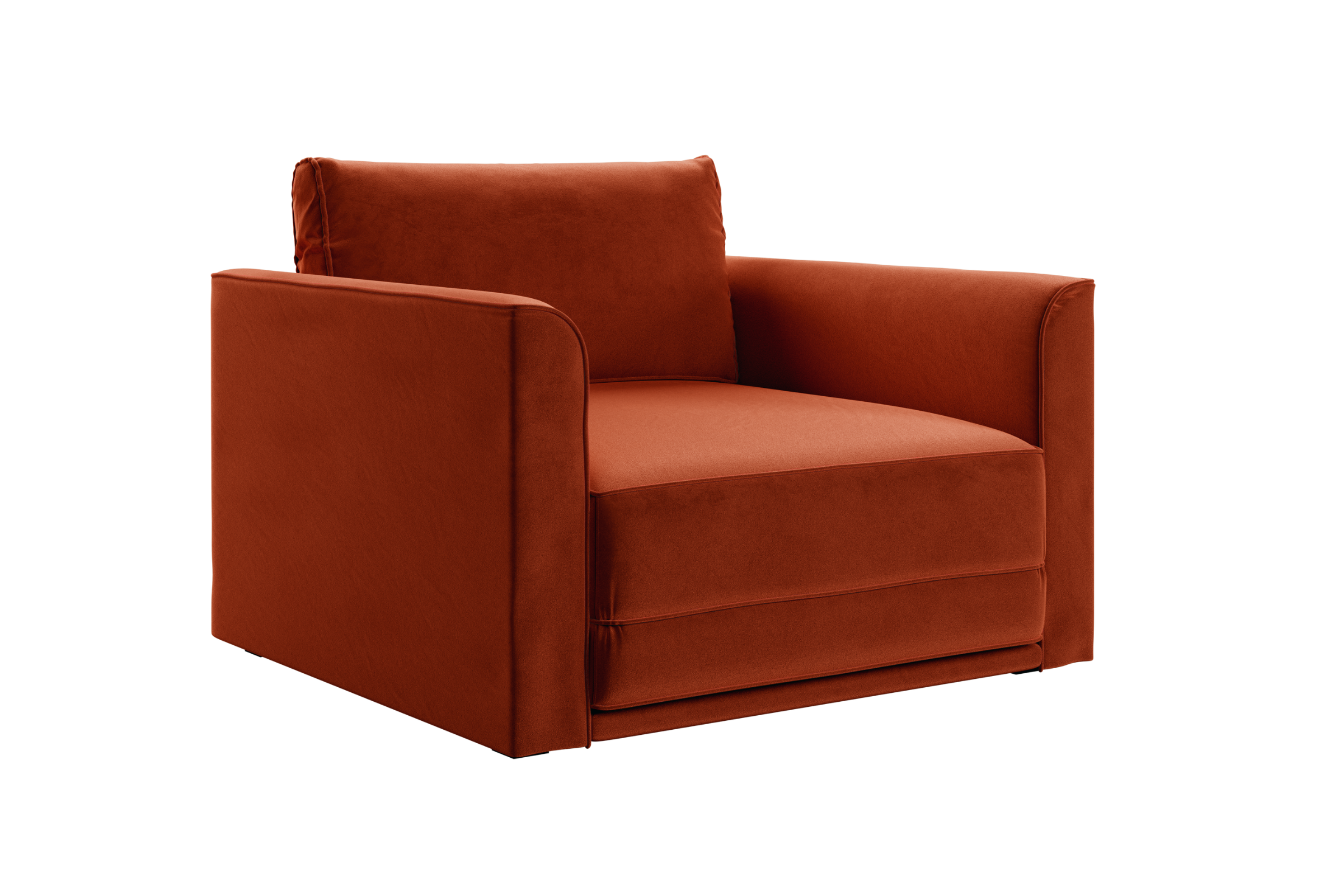 The Eclipse Sleeper Chair in Recycled Velvet