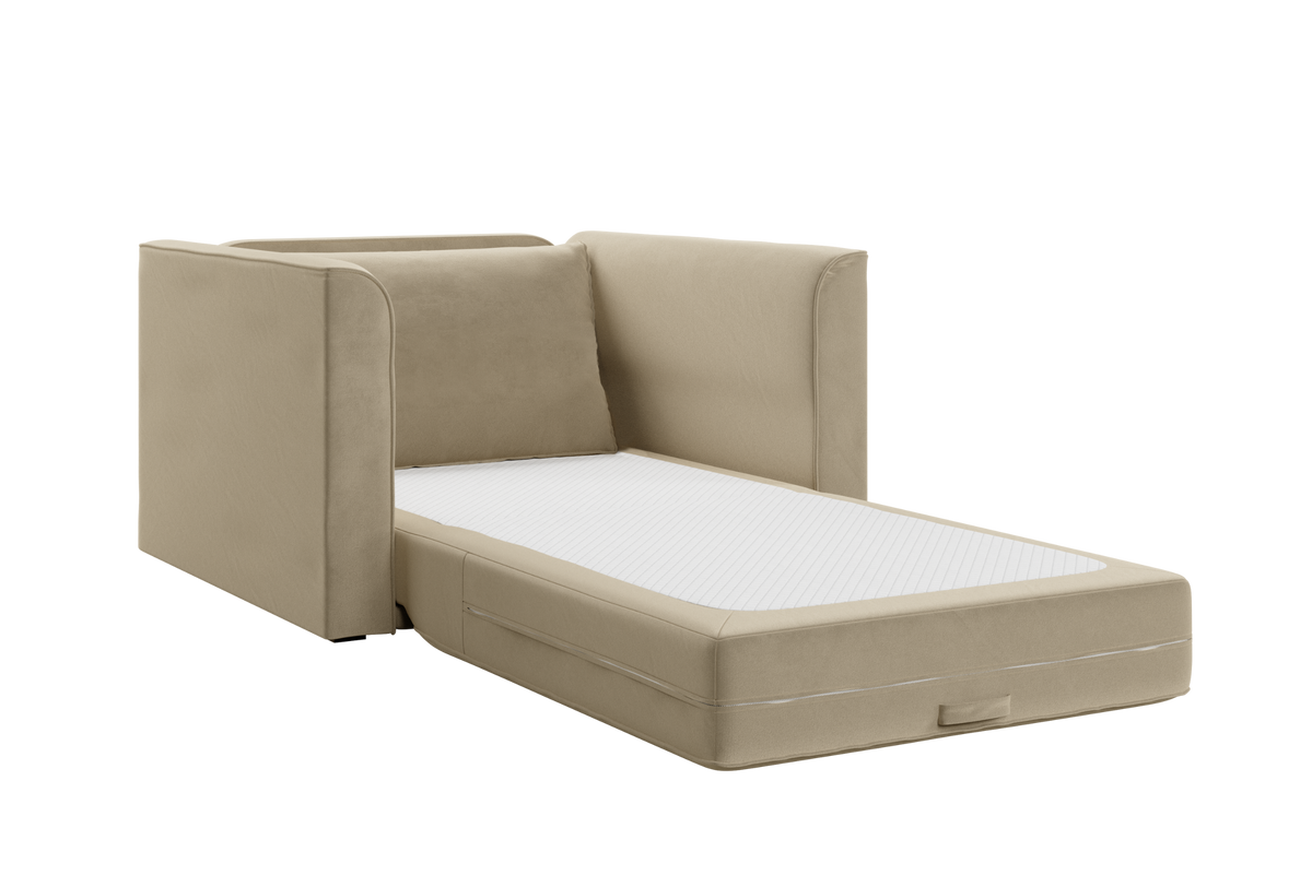 The Eclipse Sleeper Chair in Recycled Velvet