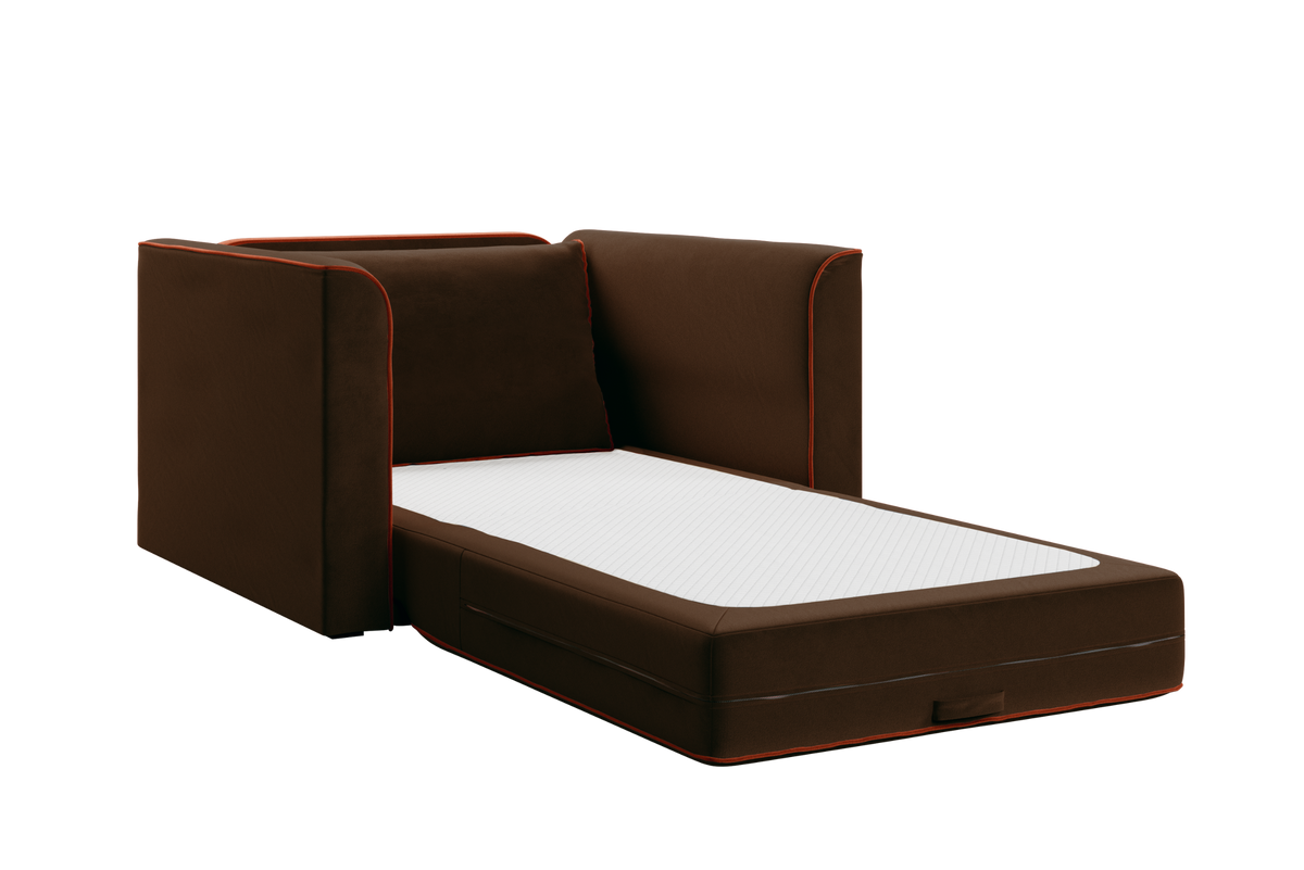 The Eclipse Sleeper Chair in Recycled Velvet