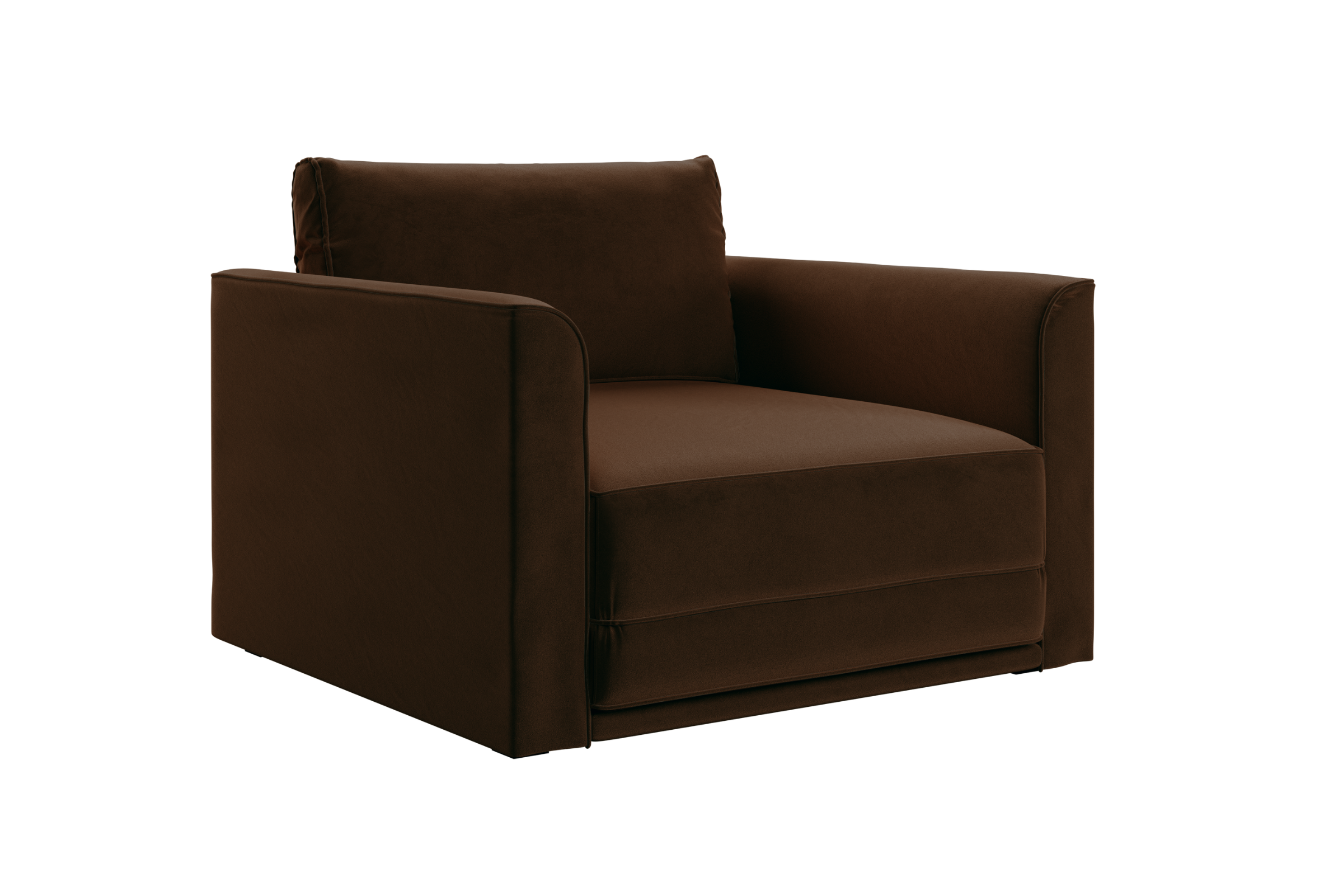 The Eclipse Sleeper Chair in Recycled Velvet