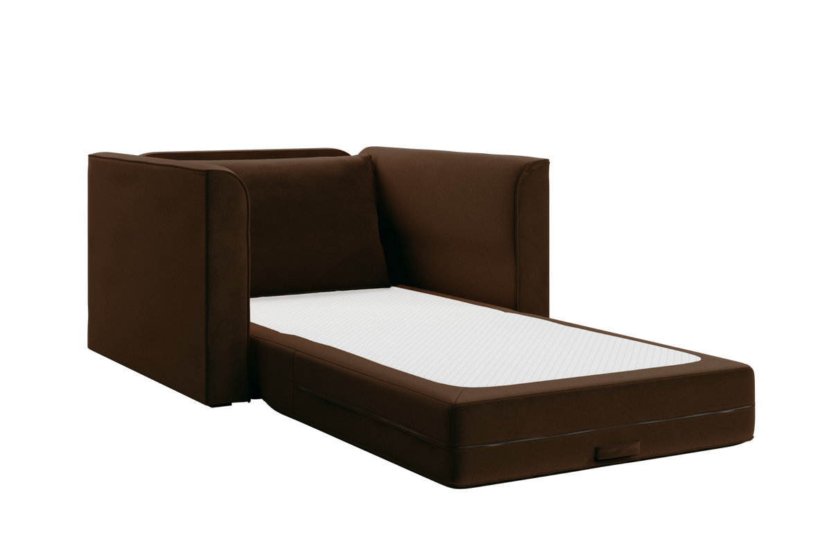 The Eclipse Sleeper Chair in Recycled Velvet
