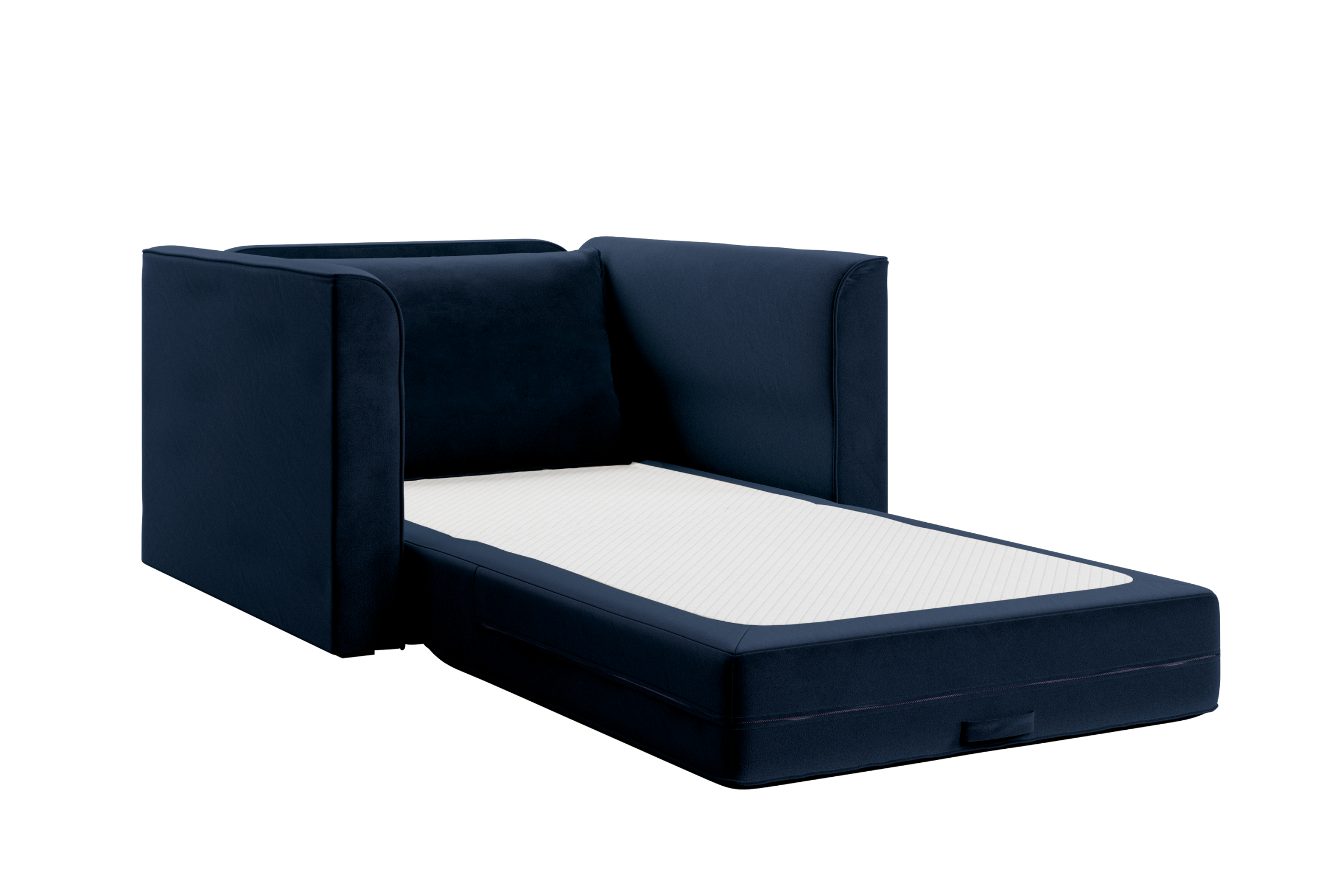 The Eclipse Sleeper Chair in Recycled Velvet