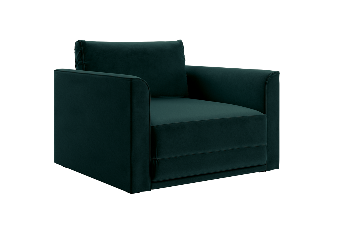 The Eclipse Sleeper Chair in Recycled Velvet