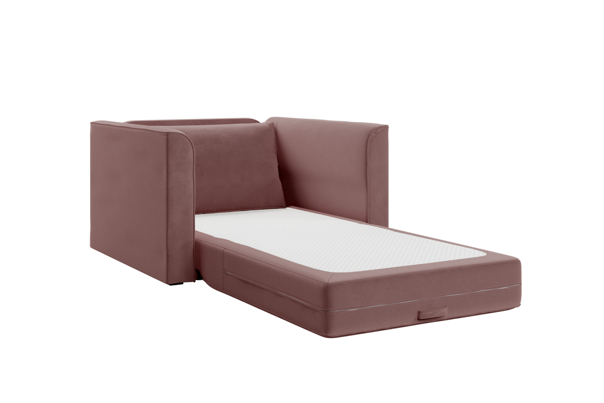 The Eclipse Sleeper Chair in Recycled Velvet