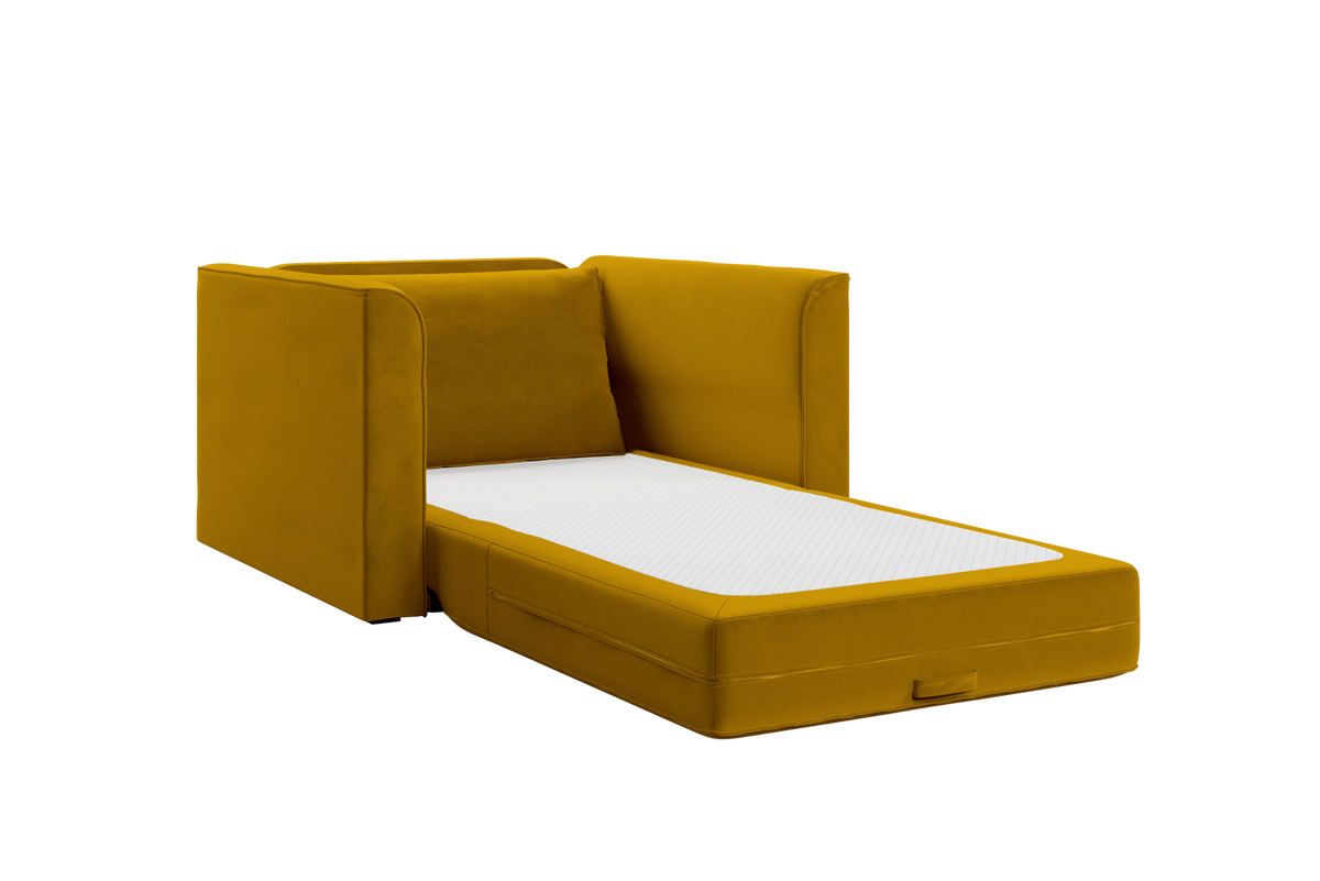 The Eclipse Sleeper Chair in Recycled Velvet