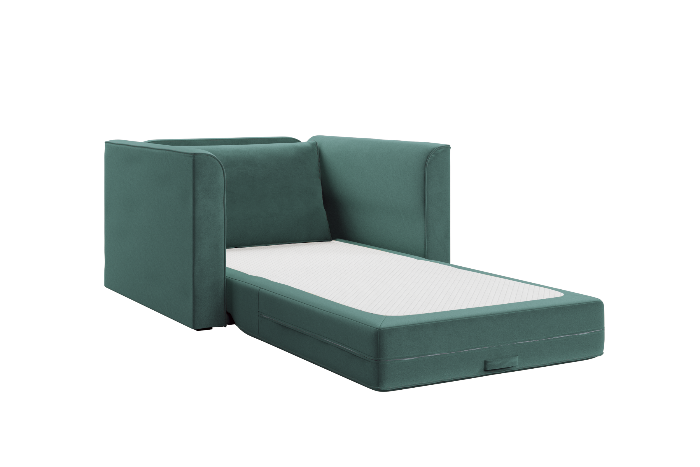 The Eclipse Sleeper Chair in Recycled Velvet