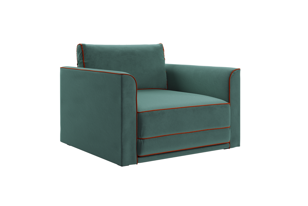 The Eclipse Sleeper Chair in Recycled Velvet