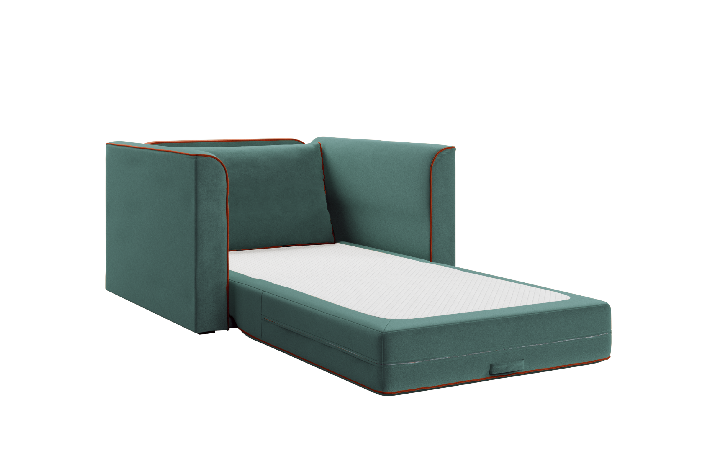 The Eclipse Sleeper Chair in Recycled Velvet