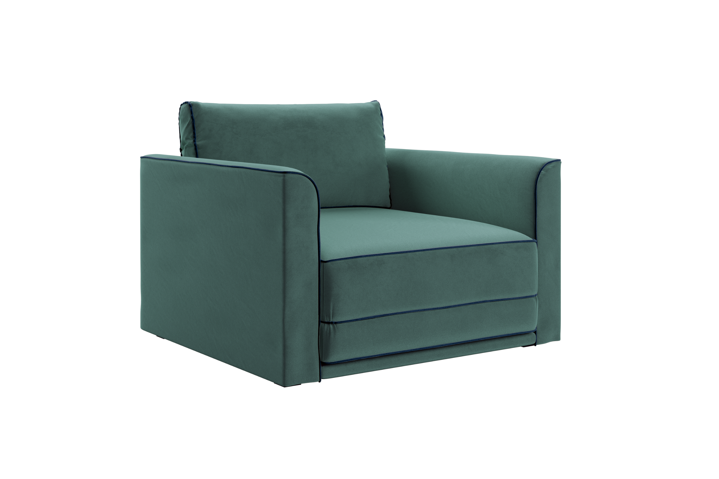 The Eclipse Sleeper Chair in Recycled Velvet