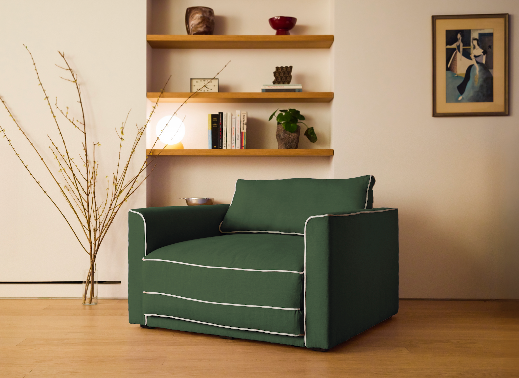 The Eclipse Sleeper Chair in Hemp Blend
