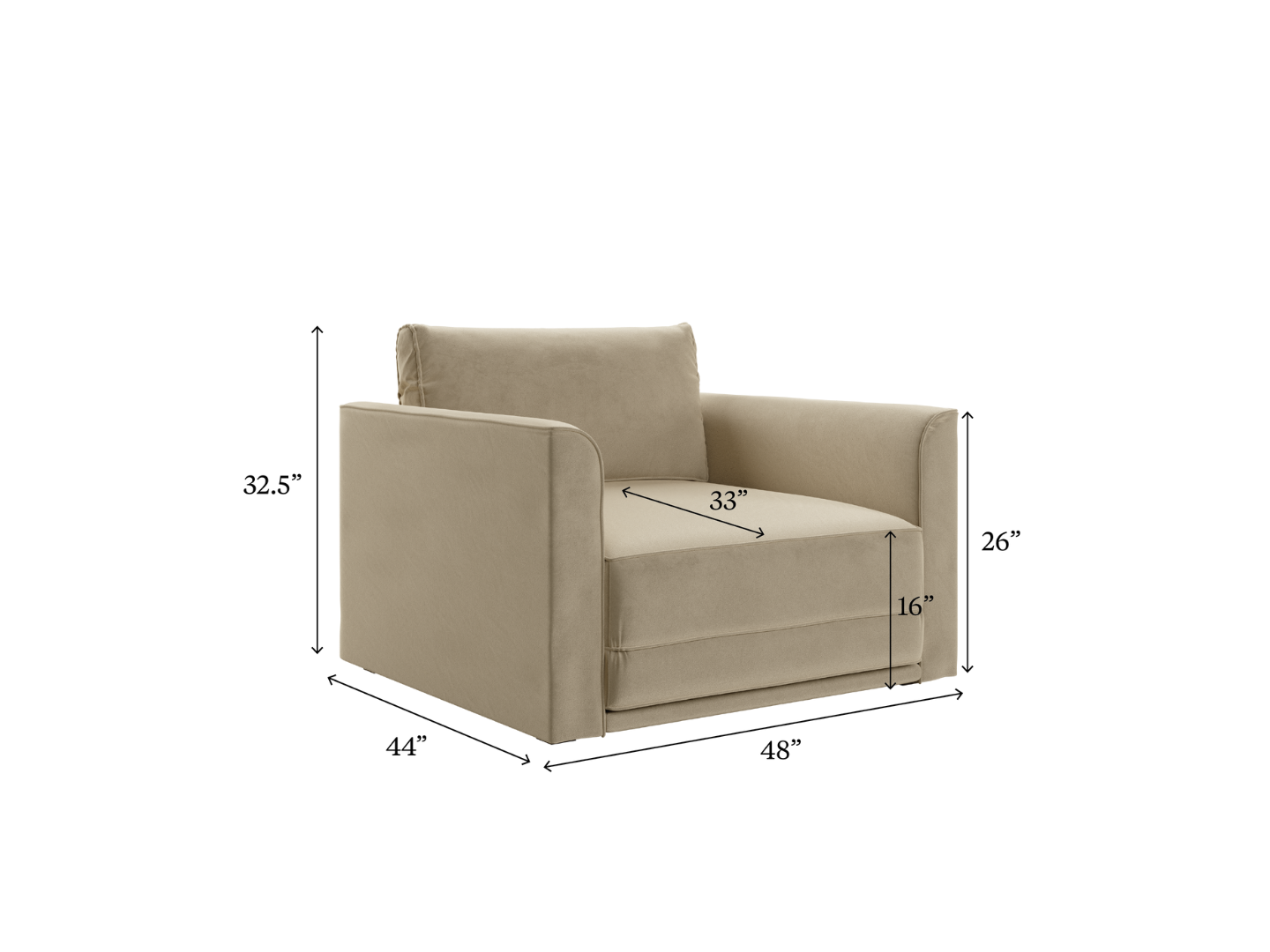 The Eclipse Sleeper Chair in Hemp Blend