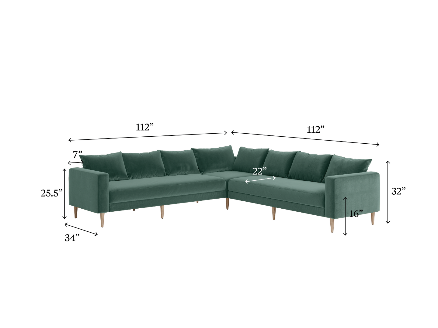 The Essential Corner Sectional | 7 Seat | Upcycled Poly