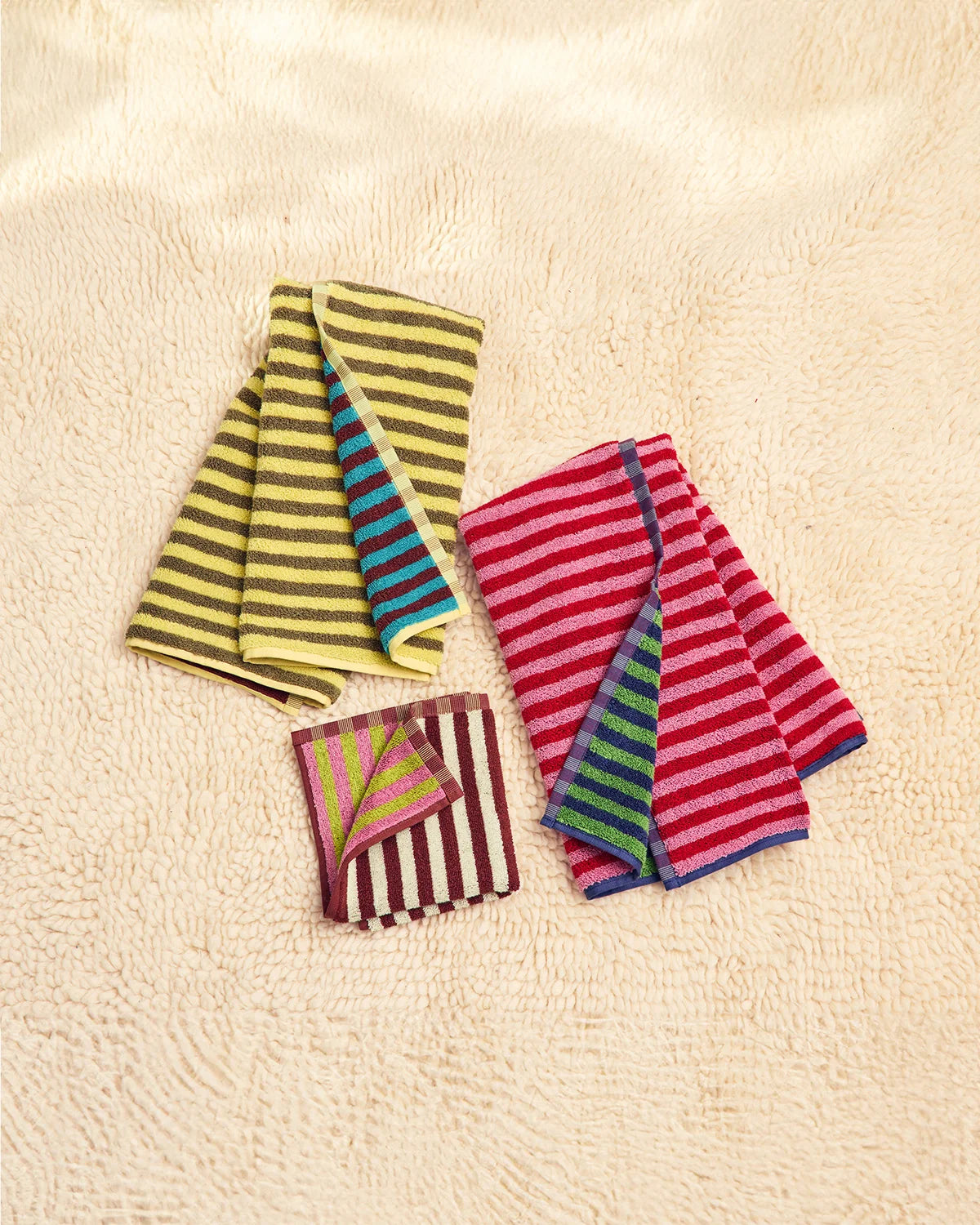 Bug Stripe Towel | Hand Towel Set of Three