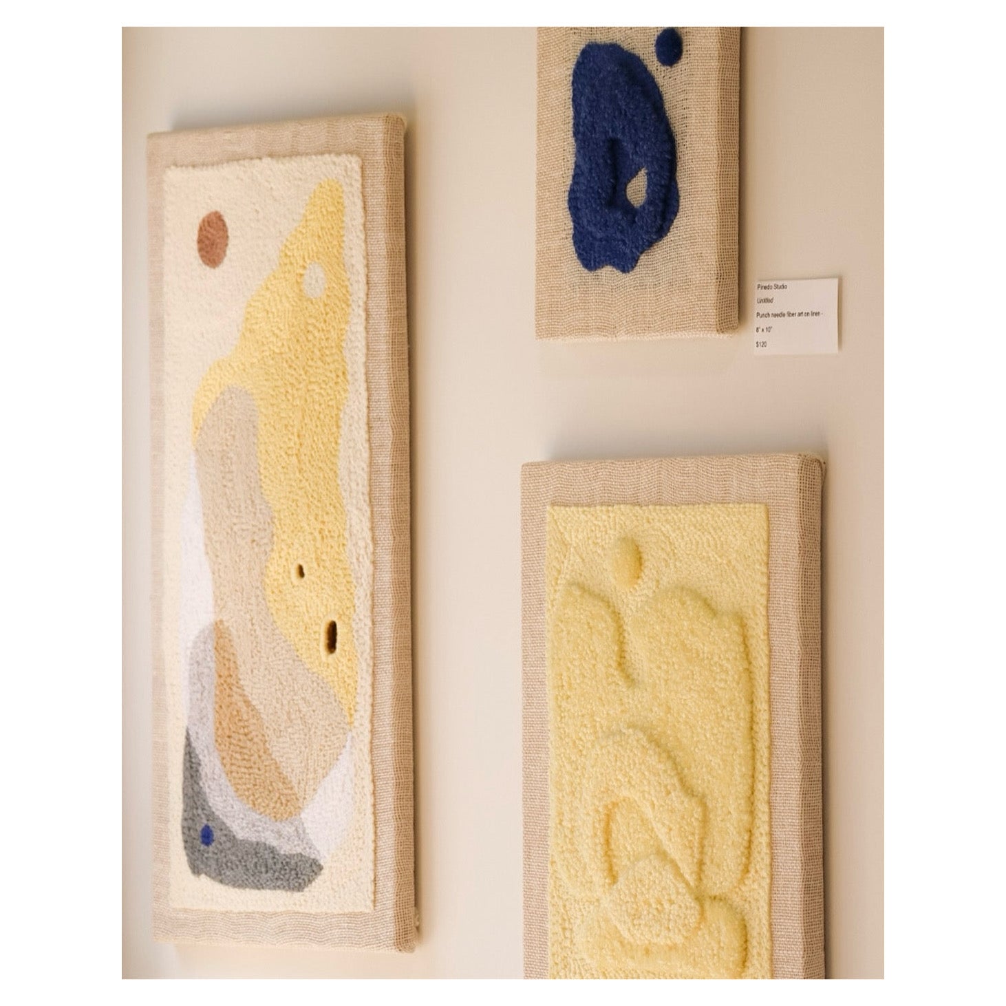 Abstract Punch Needle Fiber Art
