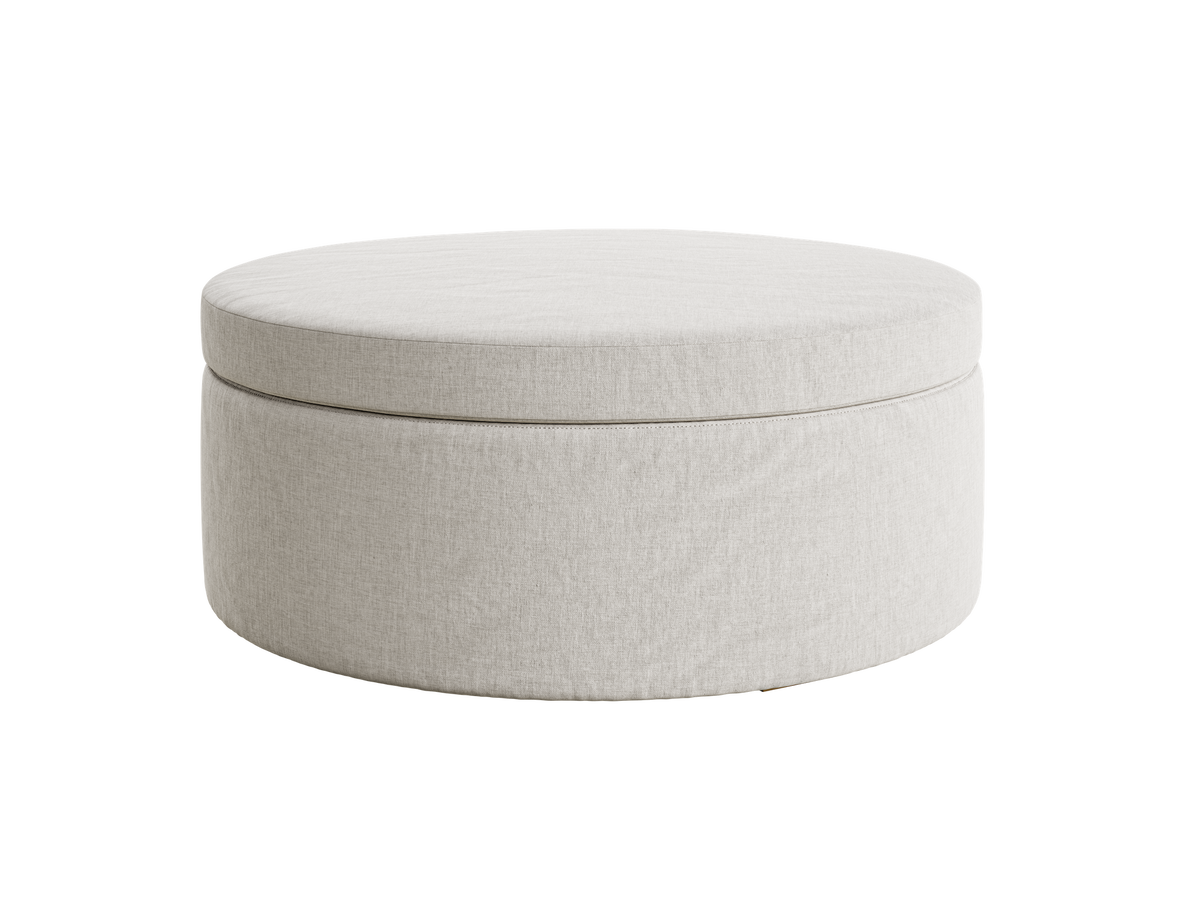 The Evergreen Storage Ottoman | Hemp