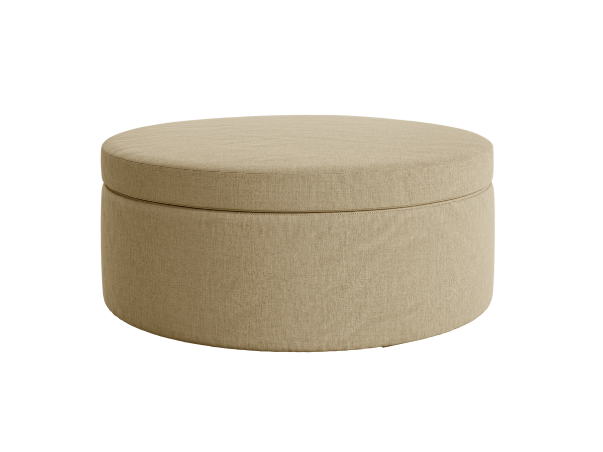 The Evergreen Storage Ottoman | Hemp
