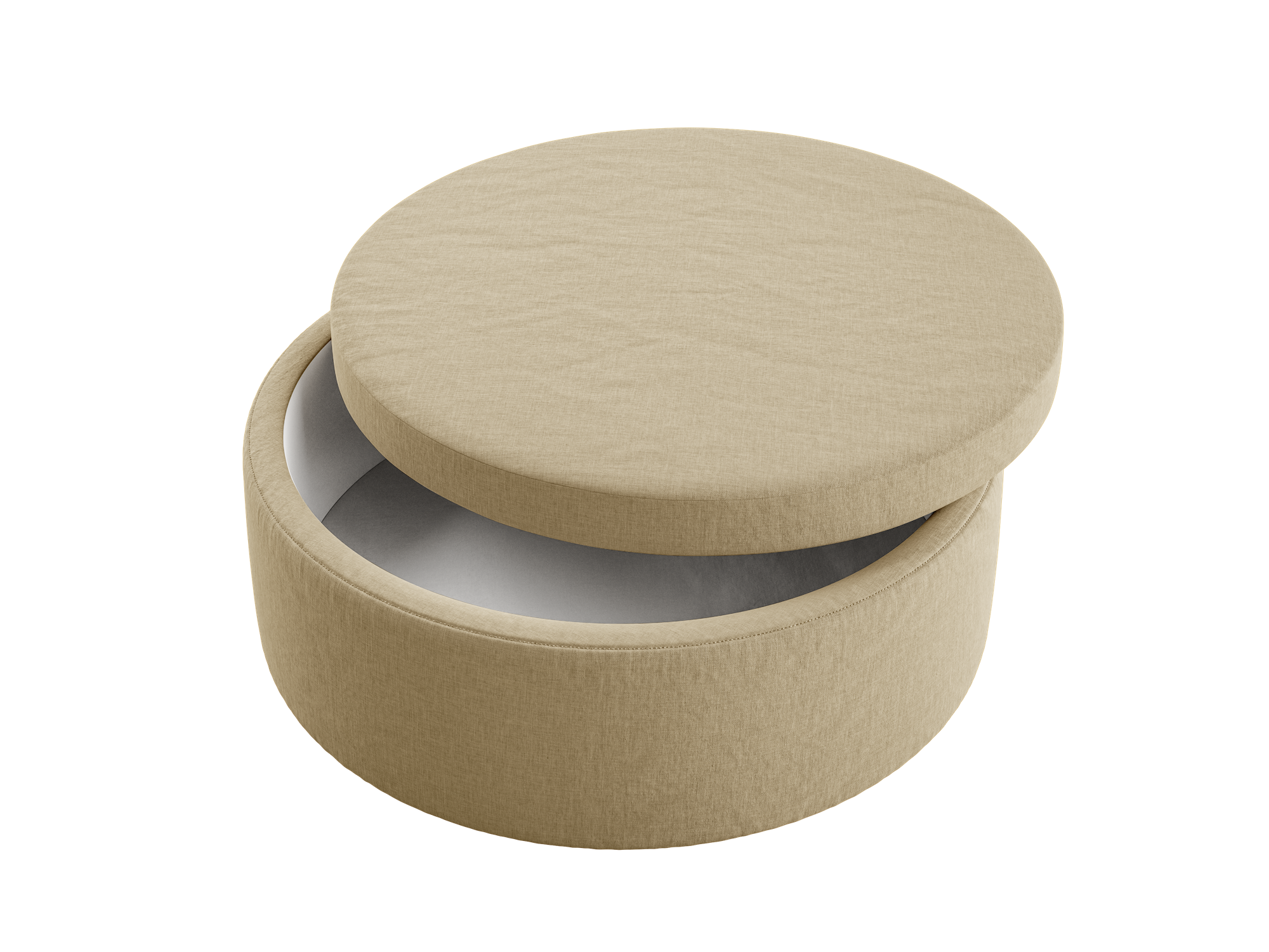 The Evergreen Storage Ottoman | Hemp