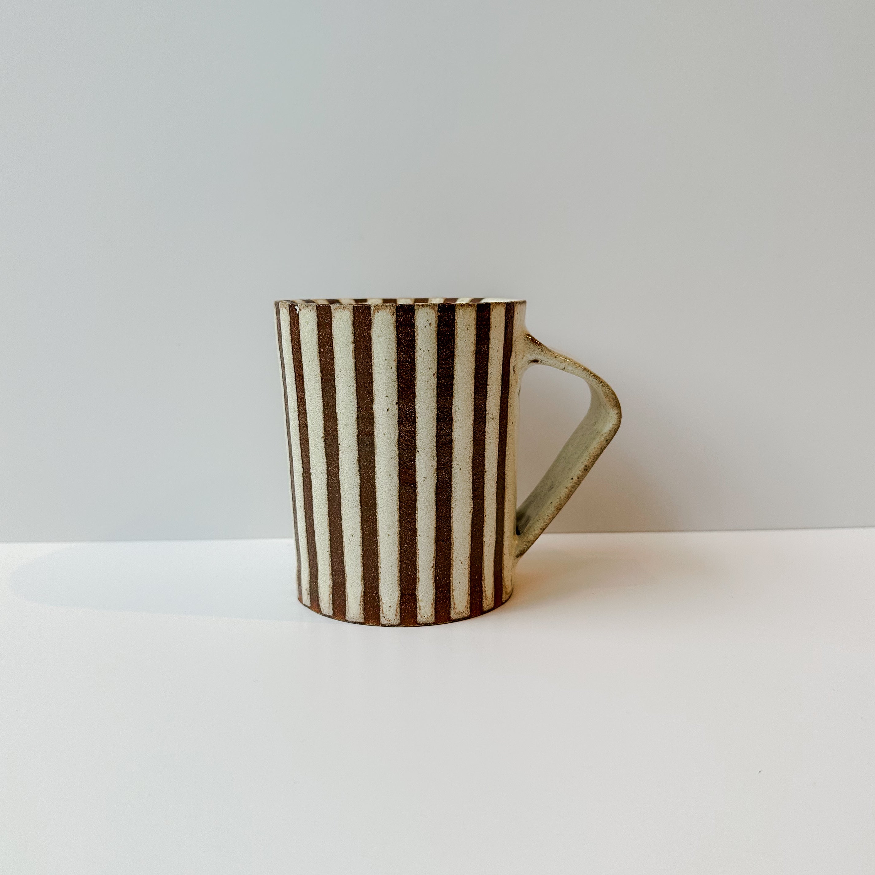 Striped Cream Stoneware Mug