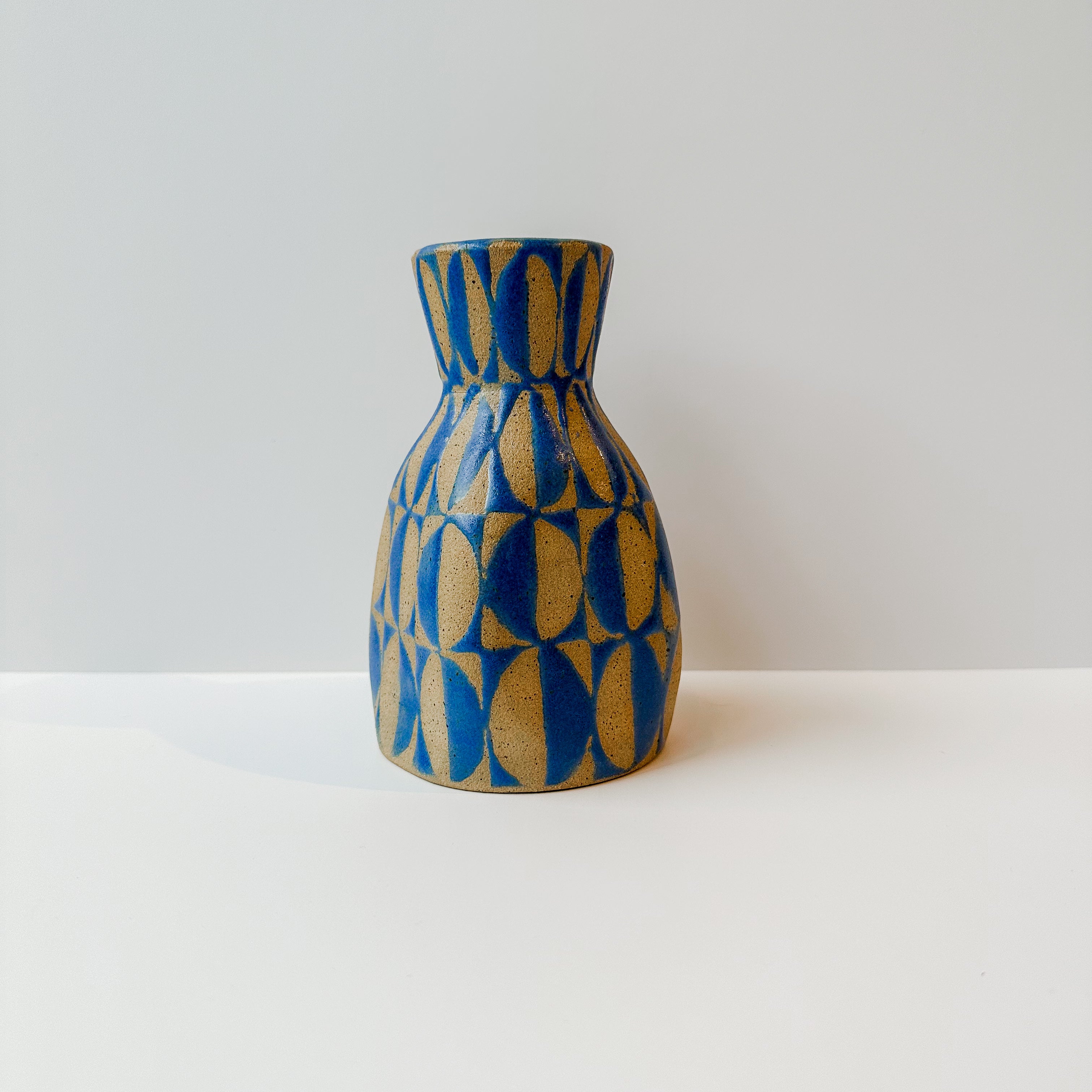 Patterned Blue Vase