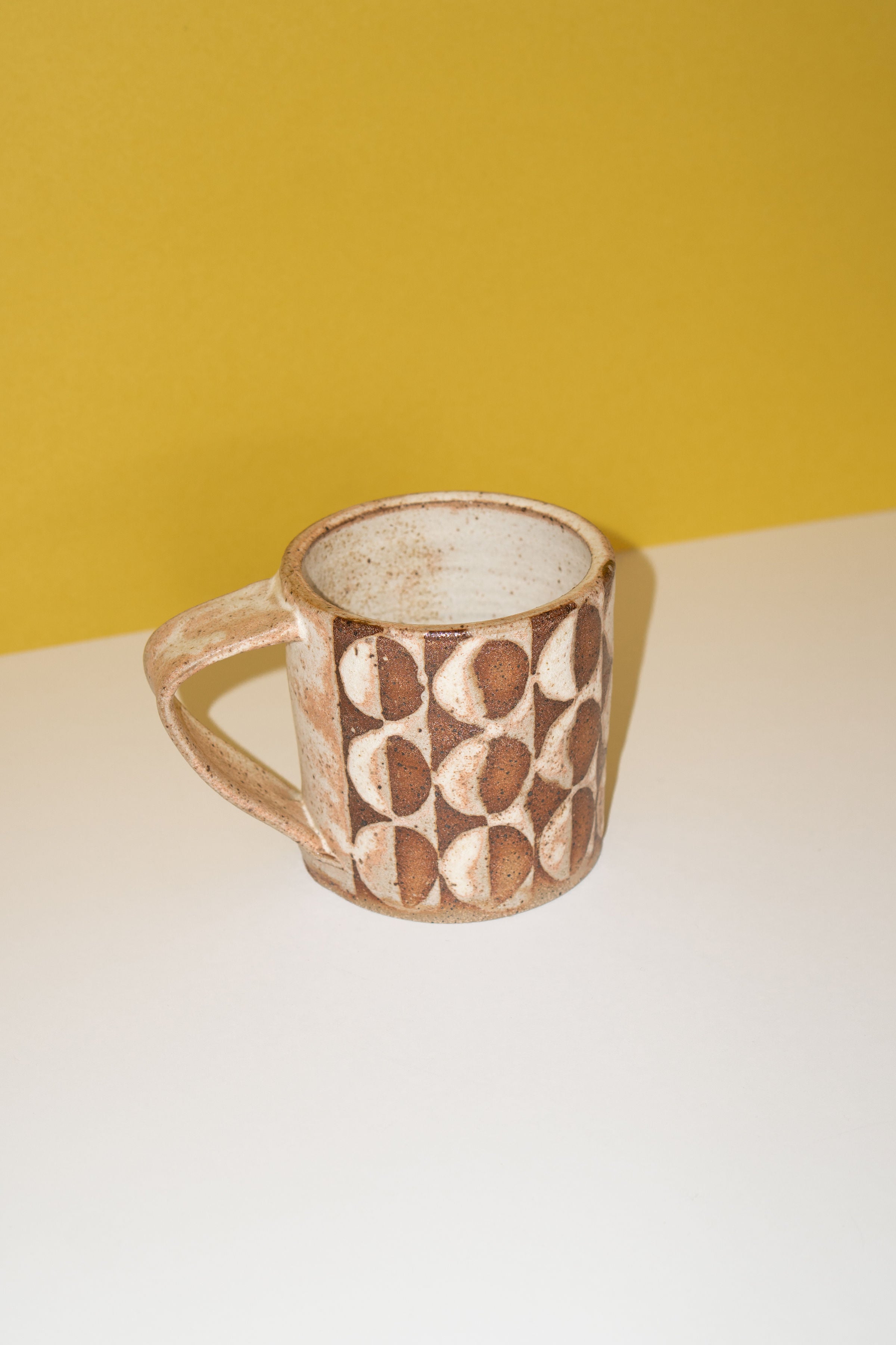 Patterned Stoneware Mug