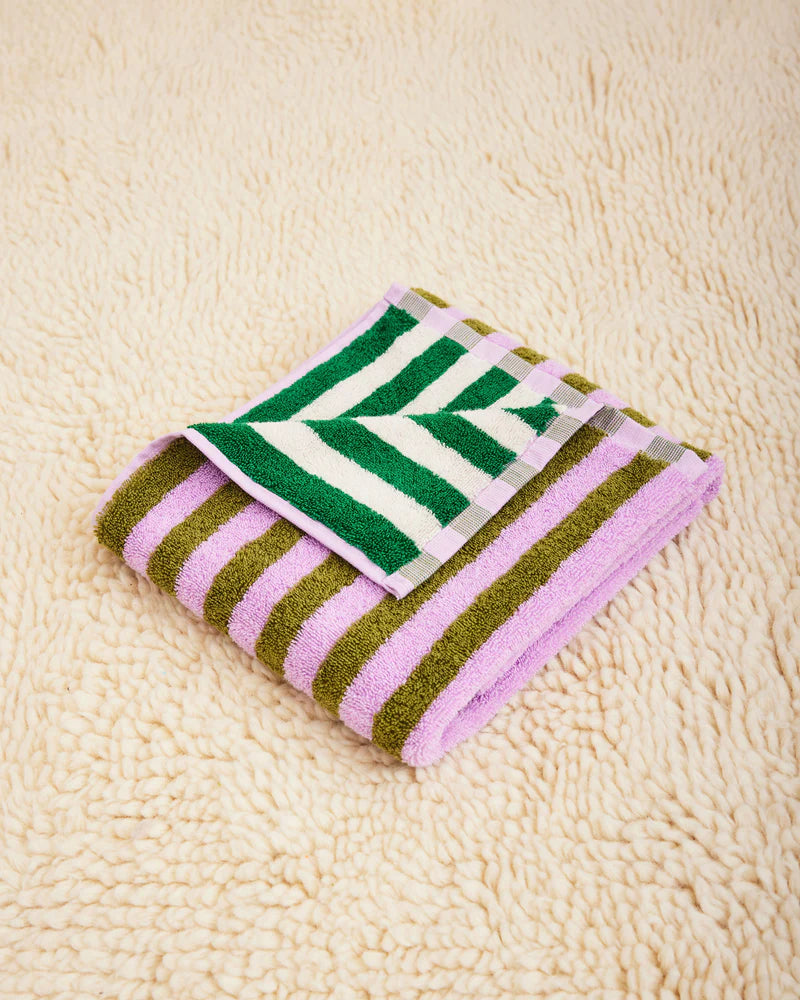 Earth Stripe Hand Towel - Sea