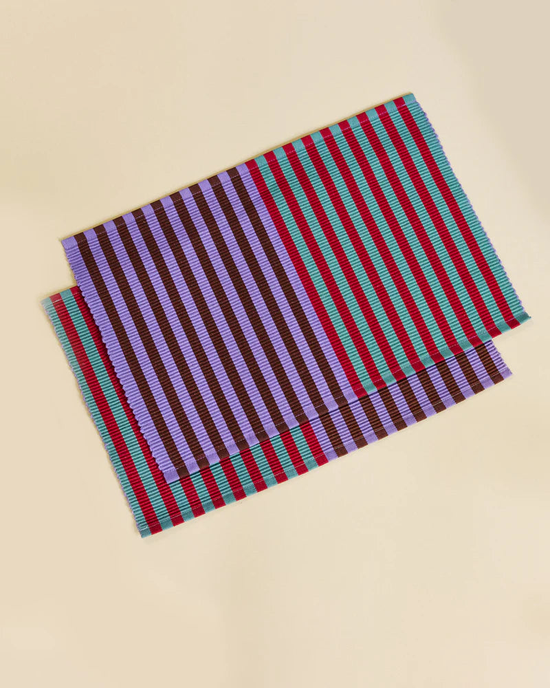 Duo Stripe Placemats | Cinnamon