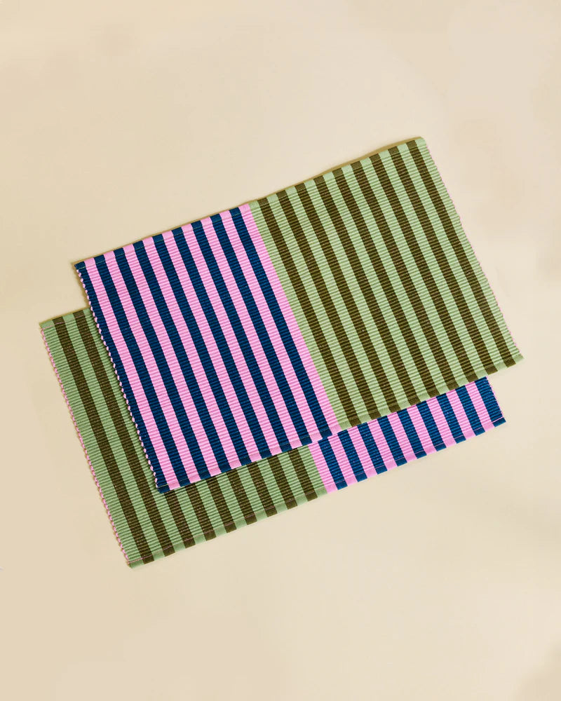 Duo Stripe Placemats | Rosemary
