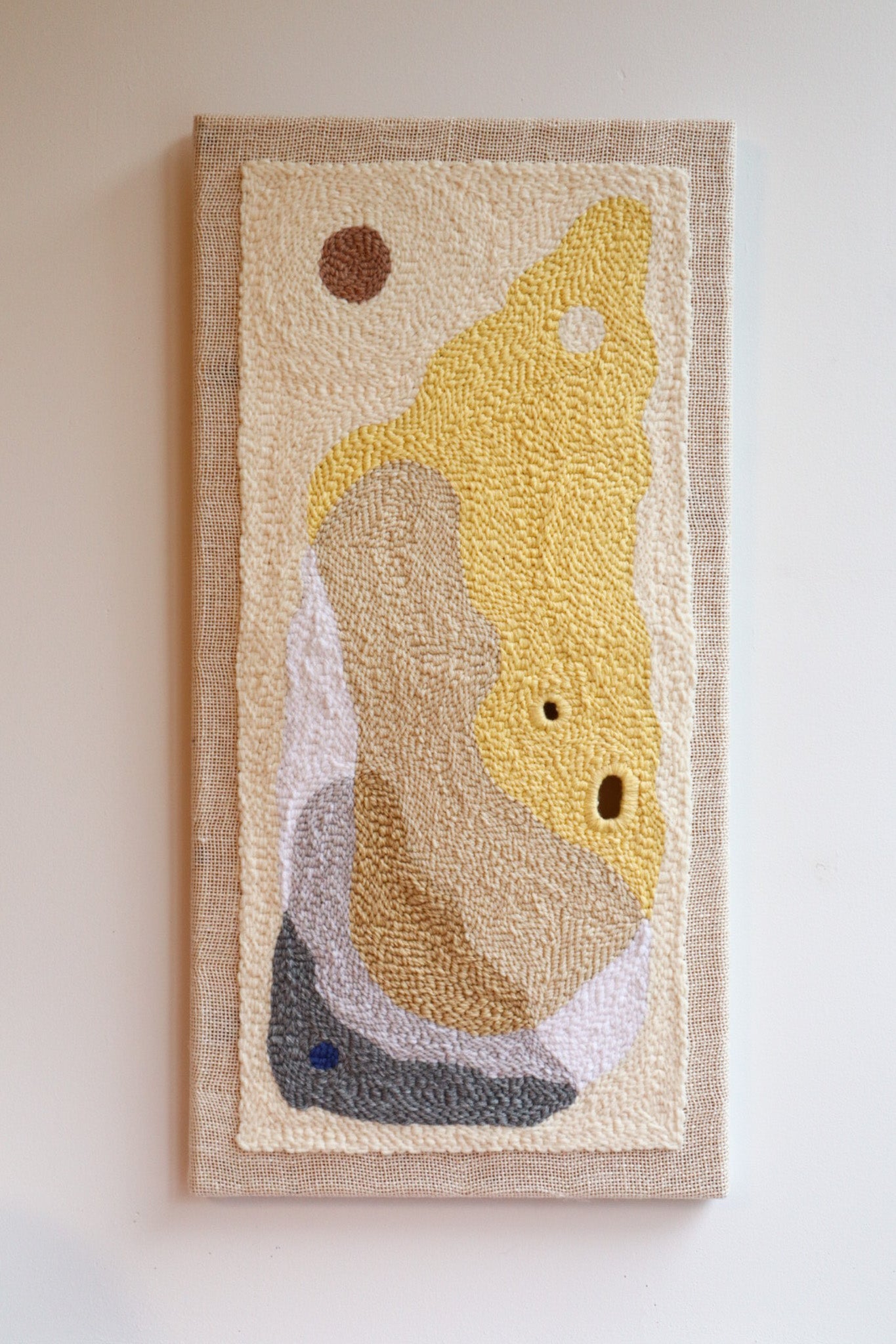 Abstract Punch Needle Fiber Art