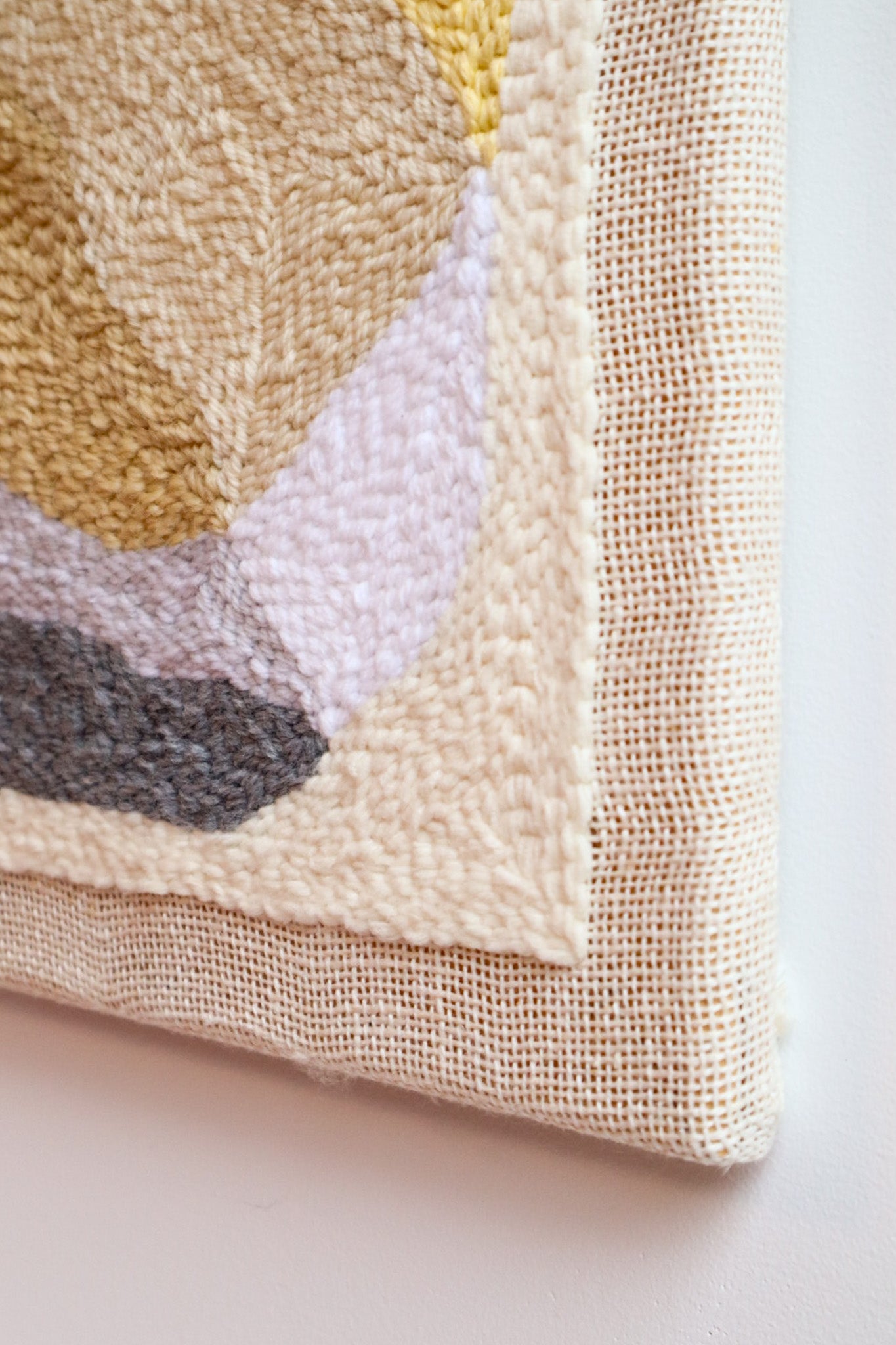 Abstract Punch Needle Fiber Art
