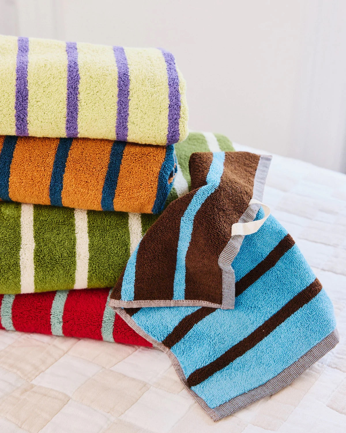 Bird Stripe Towel | Set of Five