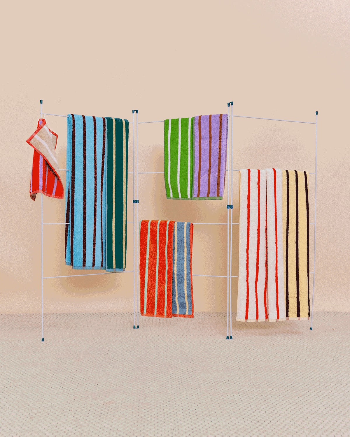 Stripe Towels - Set of 5