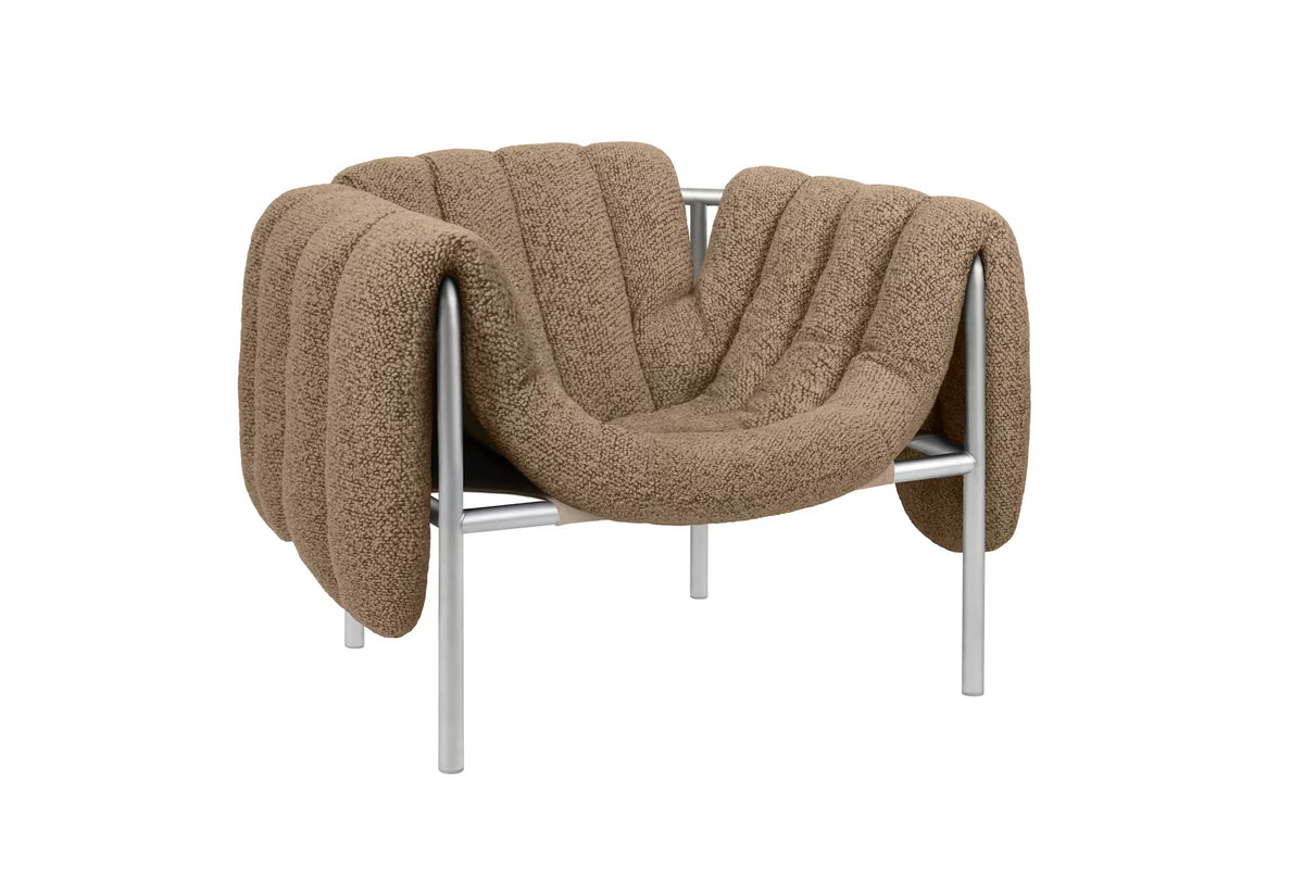 Puffy Lounge Chair | Stainless Steel Base