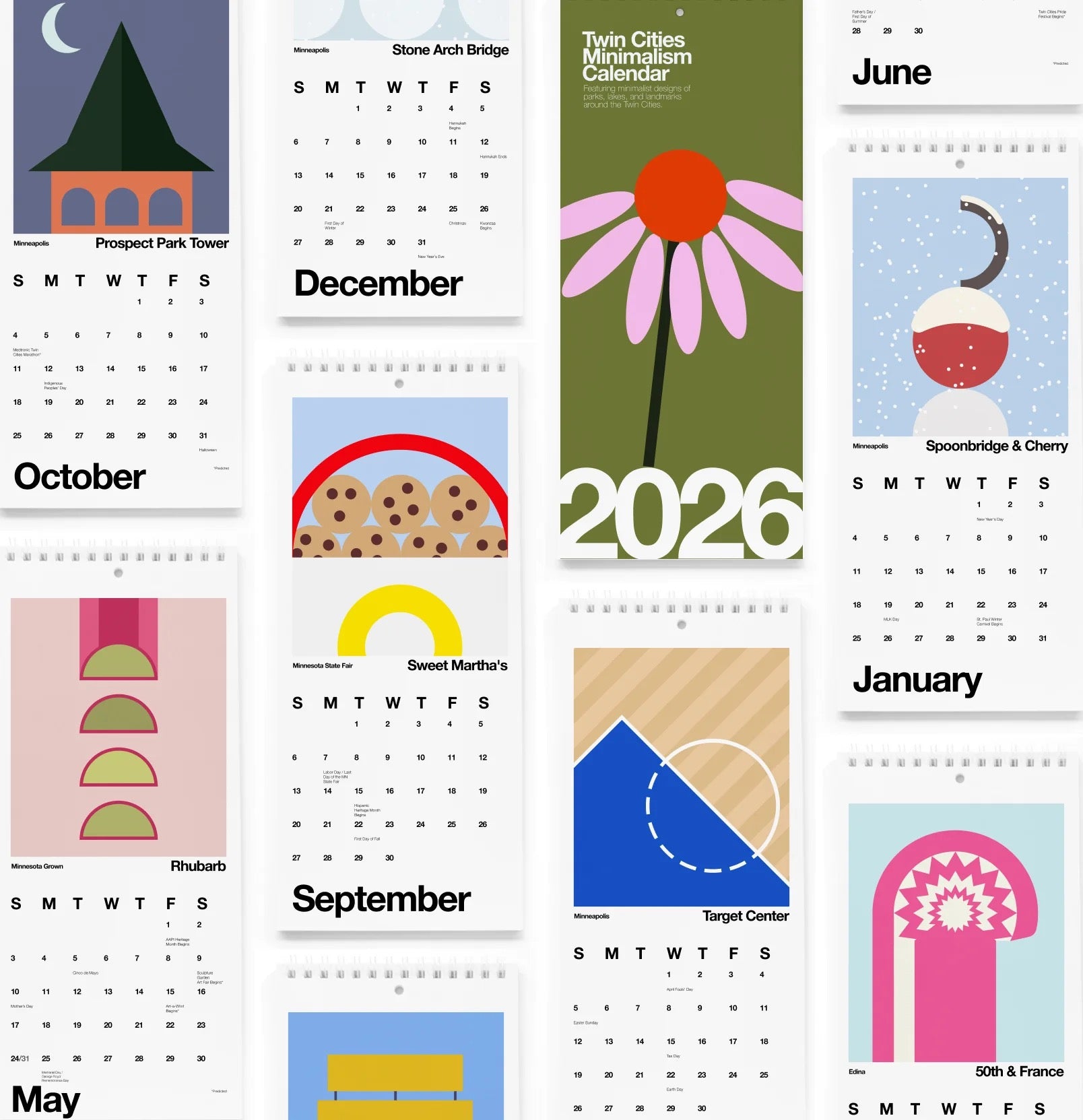 2026 Calendar Minneapolis Minimalism