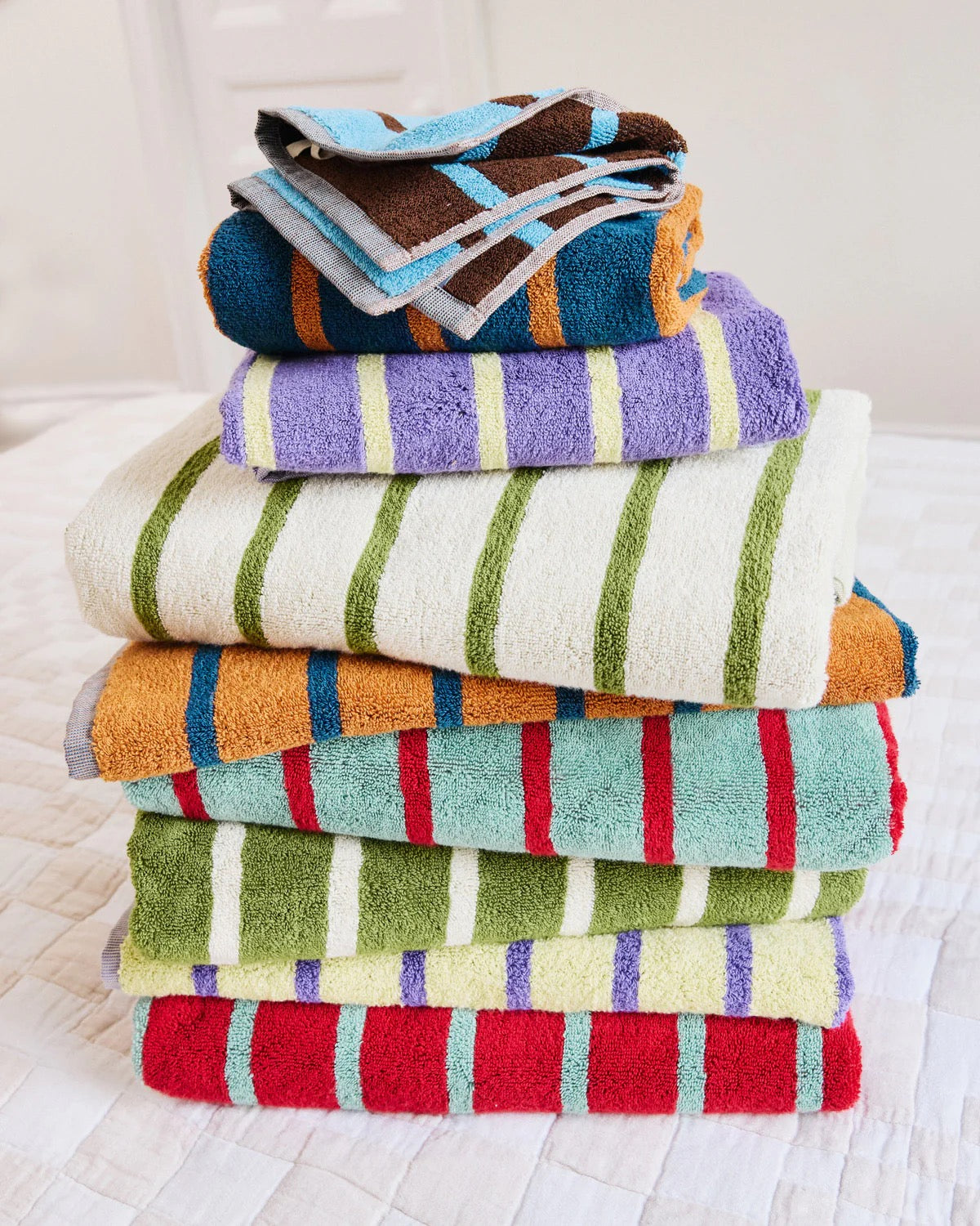 Bird Stripe Towel | Set of Five