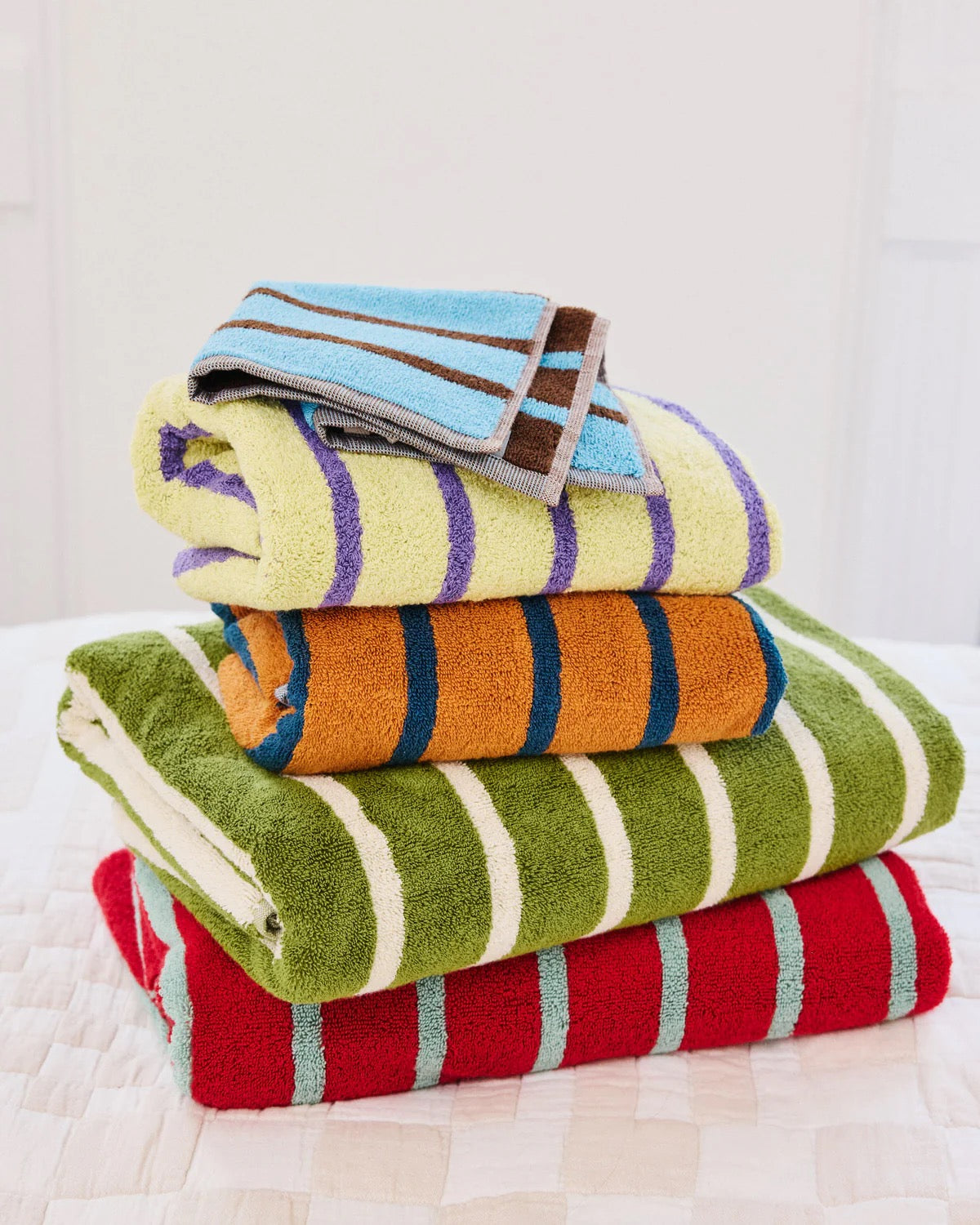 Bird Stripe Towel | Set of Five